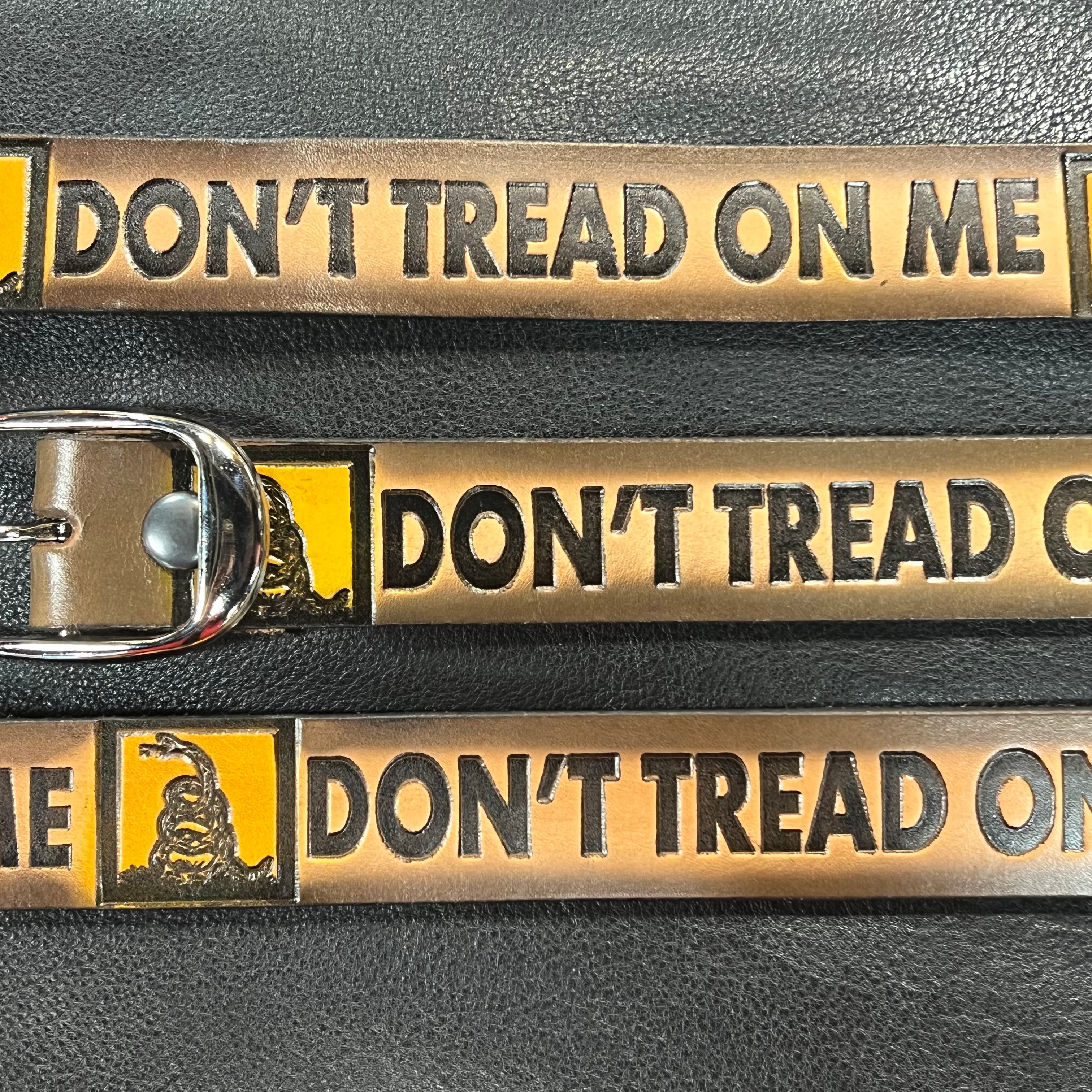 Don't Tread On Me Belt - Patriotic American Flag Design - Stylish Accessory for Outdoor Activities, Motorcycle Riding & Everyday Wear