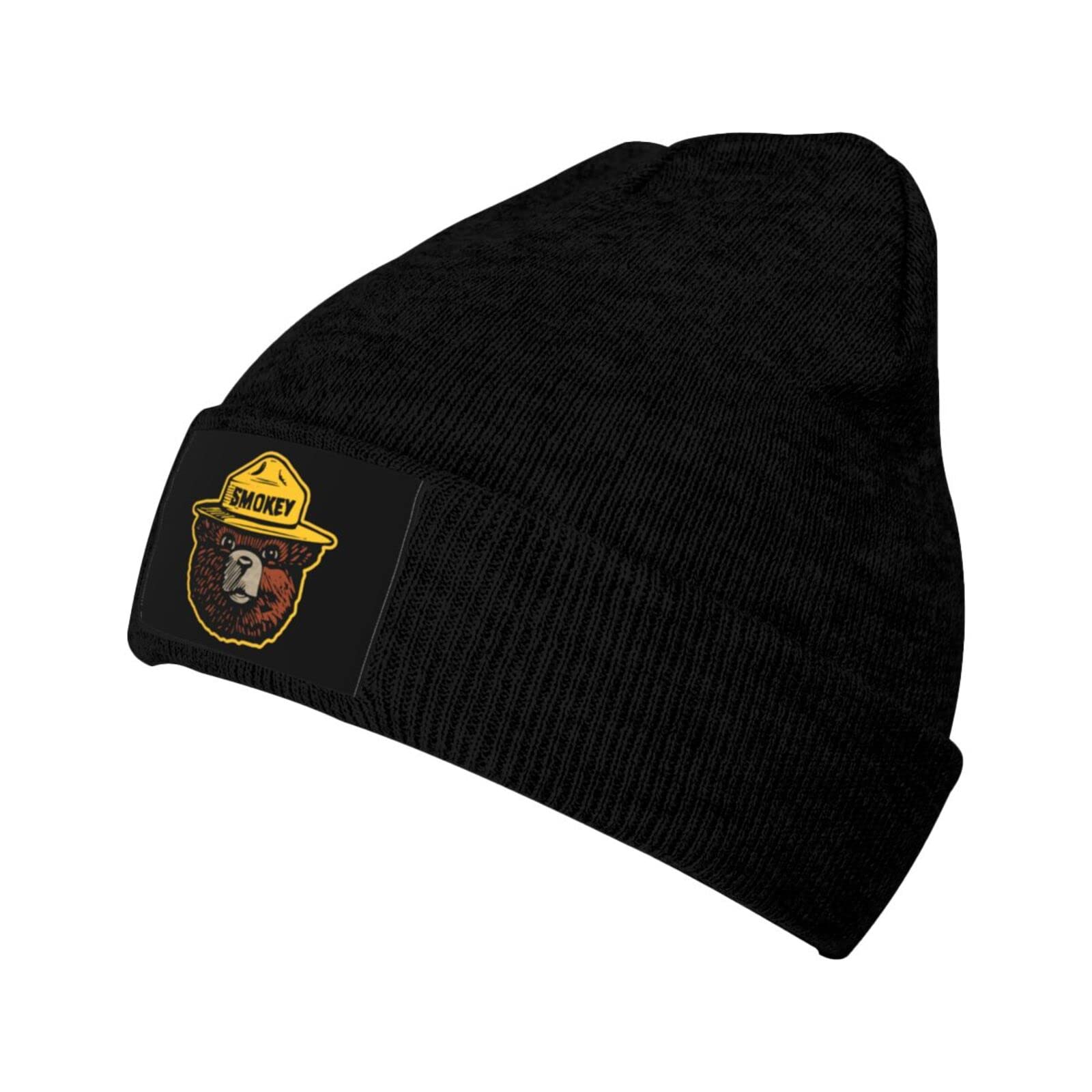Smokey The Bear Winter Beanie - Unisex Thermal Knit Hat for Men & Women | Warm Fleece Lined Skull Cap for Cold Weather, Outdoor Activities & Winter Fashion