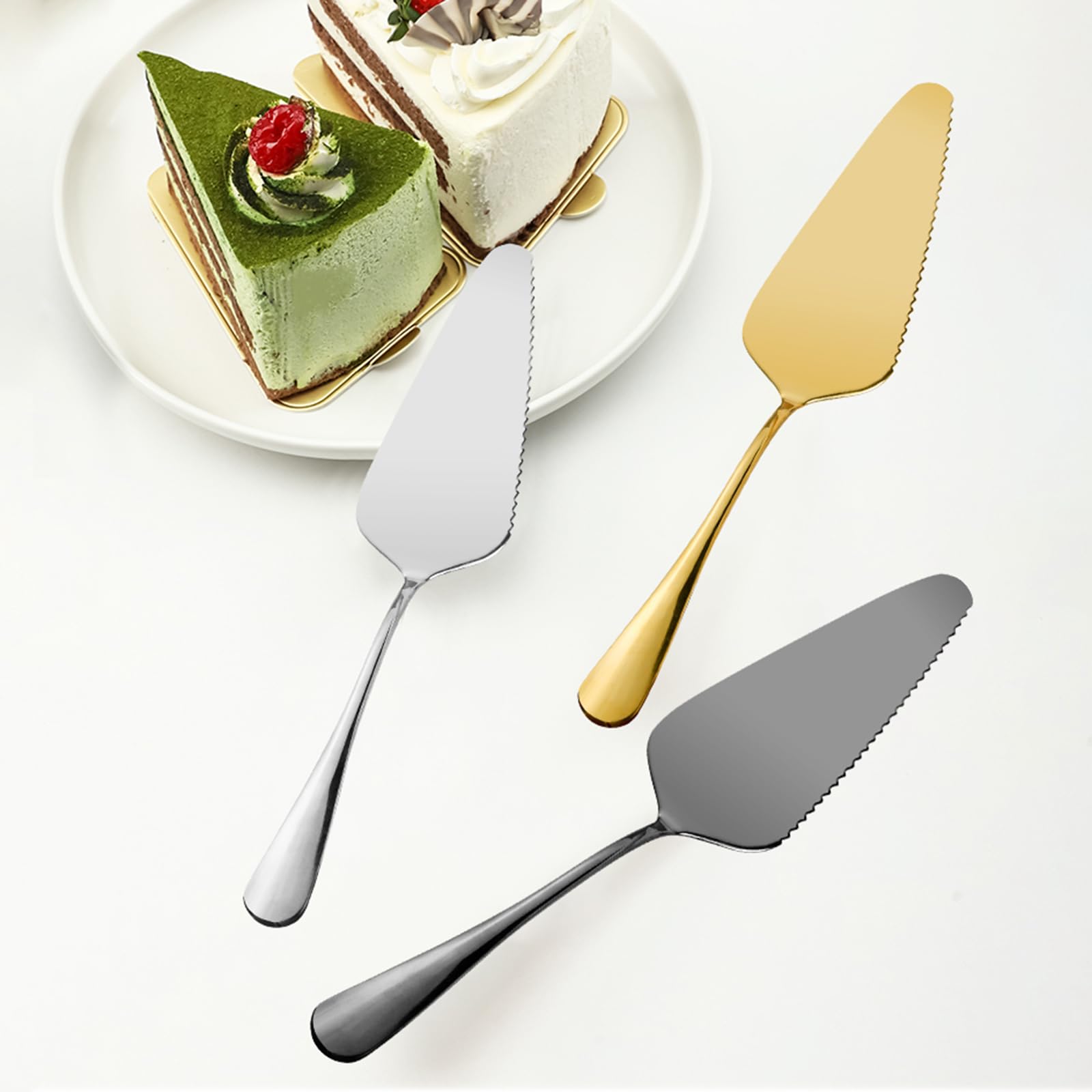 Premium Gold Wedding Cake Knife and Server Set - Stainless Steel Cake Cutting Utensils for Weddings, Birthdays & Special Events - Elegant Cake Serving Set for Wedding Cakes, Anniversary Parties & Celebrations
