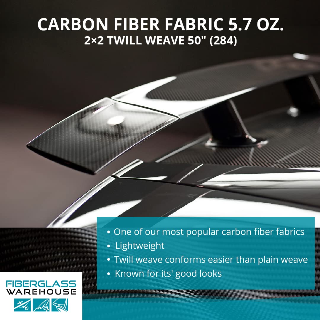 Premium 3K Carbon Fiber Fabric - 5.7oz, 50