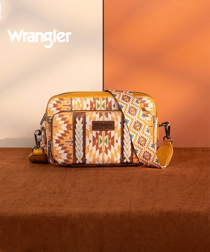Wrangler Aztec Printed Crossbody Purse - Stylish Boho Shoulder Bag for Women | Perfect for Travel, Shopping & Everyday Use