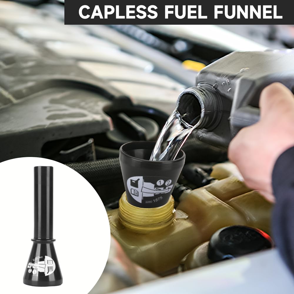 Universal Fuel Filler Funnel for Buick Chevy GMC Cadillac - Capless Gas Tank Funnel Replacement Part 13580741 - Perfect for Easy Refueling at Gas Stations & Home Use