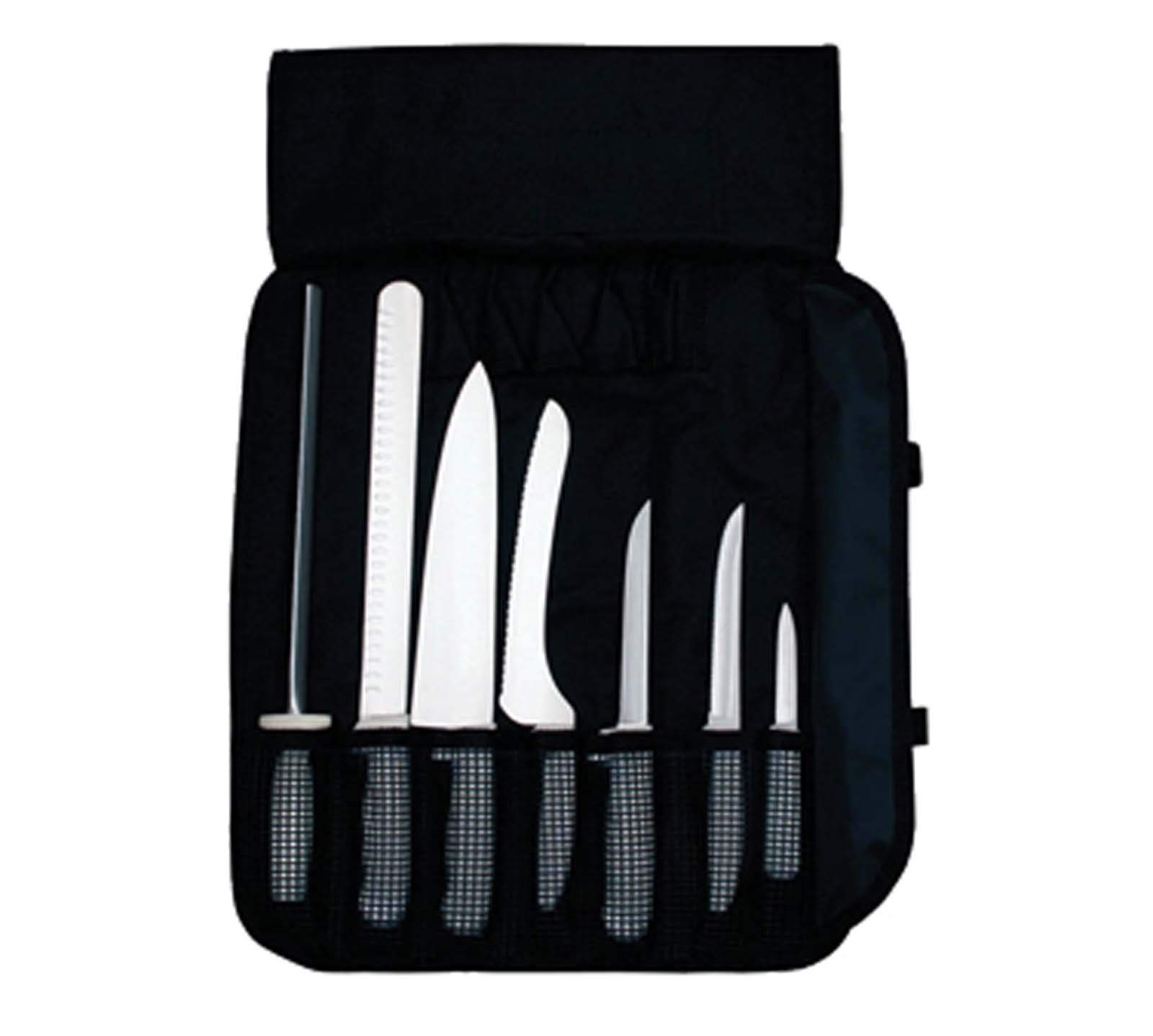 7-Piece Sani-Safe Cutlery Set - Stainless Steel Utensils with Travel Case | Perfect for Camping, Picnics & Outdoor Dining