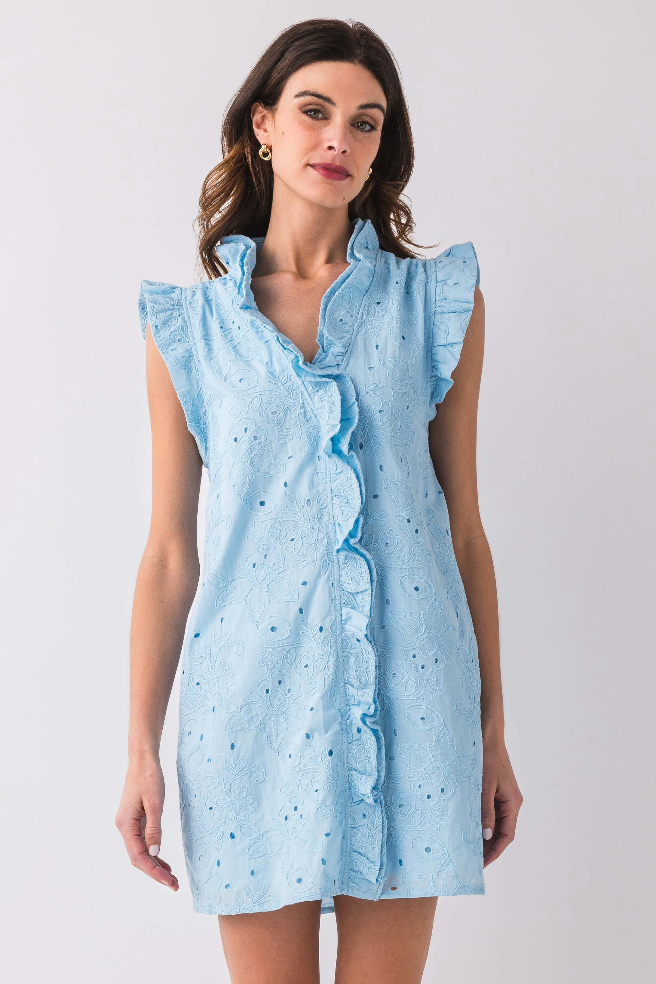 Jodifl Eyelet Embroidered Summer Dress for Women - Floral Lace Sundress for Beach, Wedding & Party Occasions