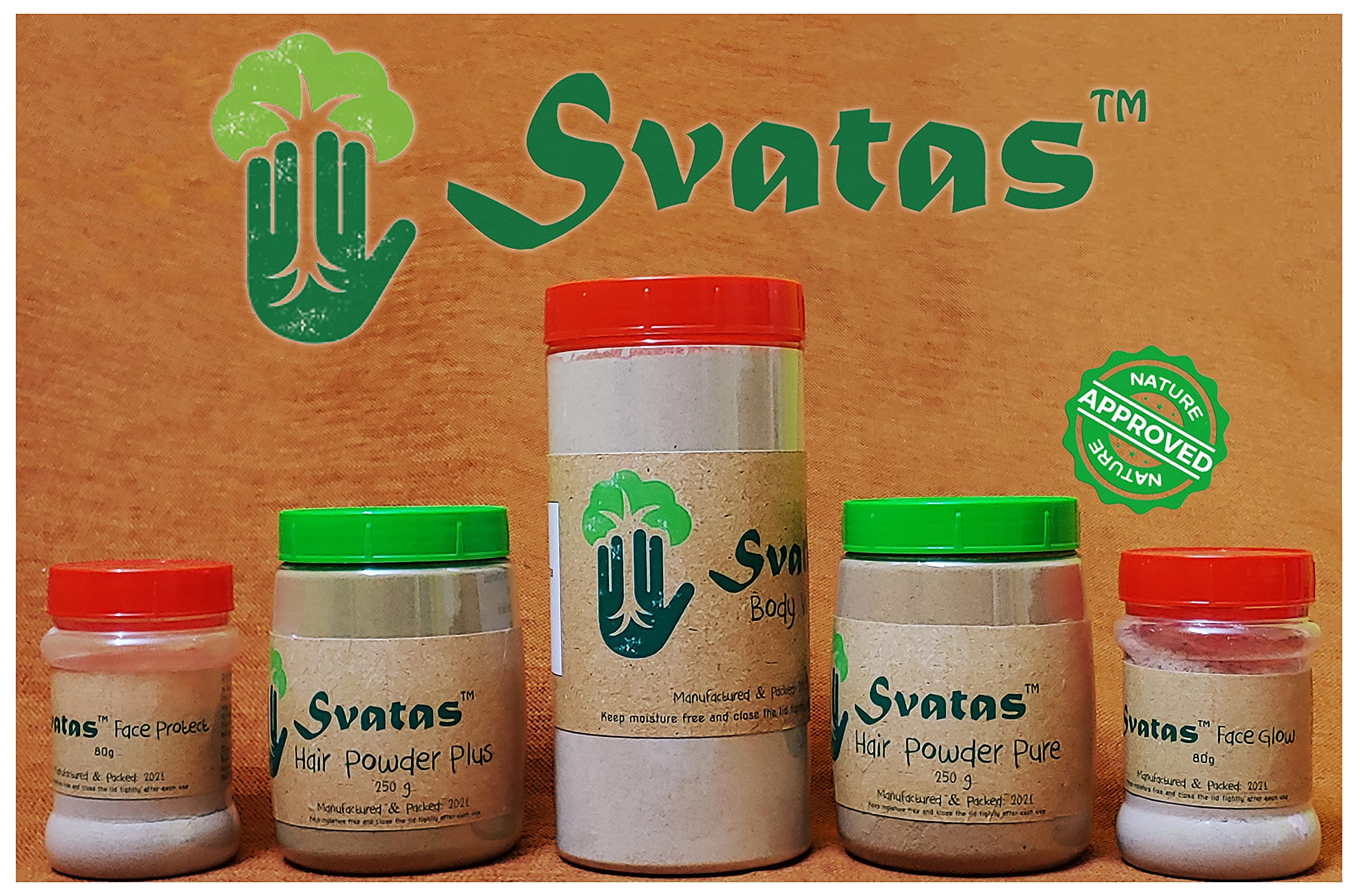 SVATAS™ Ayurvedic Hair Powder - 100% Natural Hair Cleanser & Conditioner for All Hair Types (250g) - Men & Women - Perfect for Daily Hair Care & Scalp Health