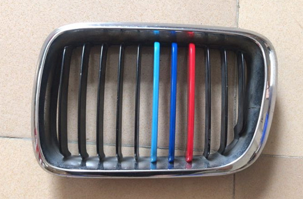 BMW E36 3 Series (1996-1999) ///M Color Grille Insert Trims with 11 Beam Kidney Grill - Upgrade Your Car's Front Grille for Enhanced Style & Performance