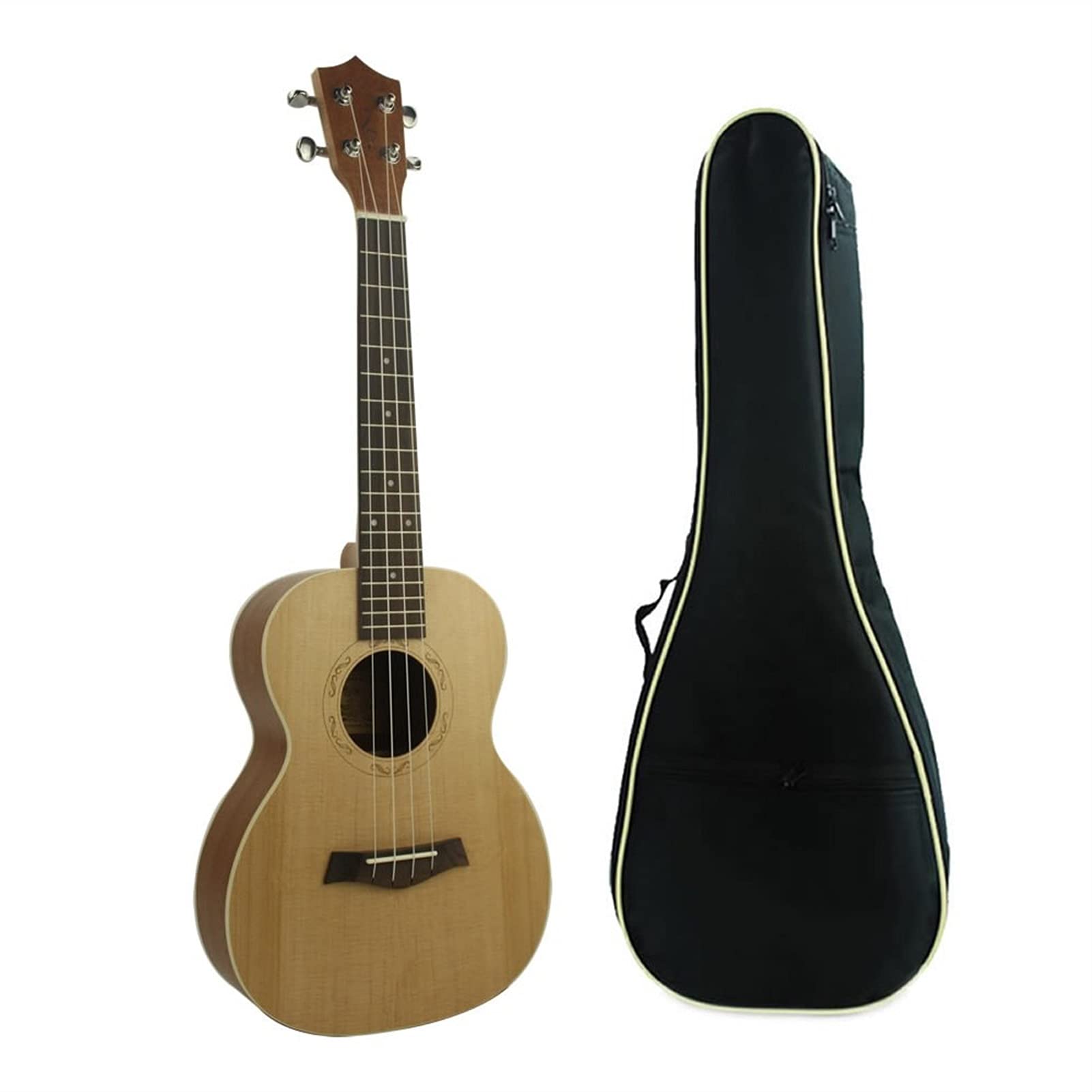 Premium 26 Inch Tenor Ukulele - Rosewood Fingerboard, Spruce Top & Sapele Back - 4 String Hawaiian Mini Guitar with Free Carry Bag | Perfect for Travel, Beach Parties & Beginners Learning Music