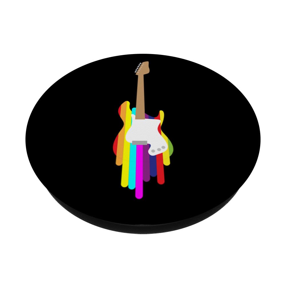 Vibrant Color Electric Guitar PopSockets PopGrip - Swappable Phone Stand & Grip for Guitarists & Music Lovers - Perfect for Concerts, Music Studios & Everyday Use