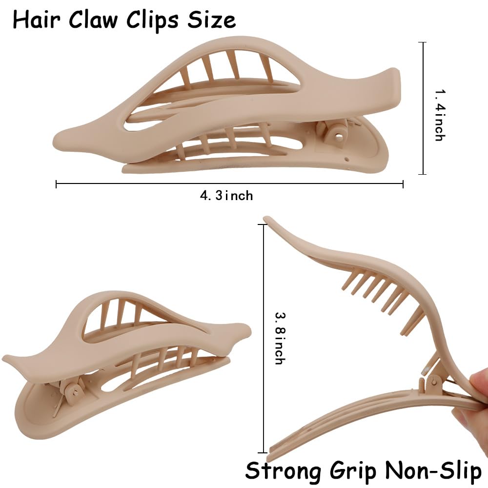 5Pcs Large Alligator Barrettes & French Claw Clips for Women - Hair Clips for Thick or Thin Hair - Perfect for Styling, Updos, and Everyday Use