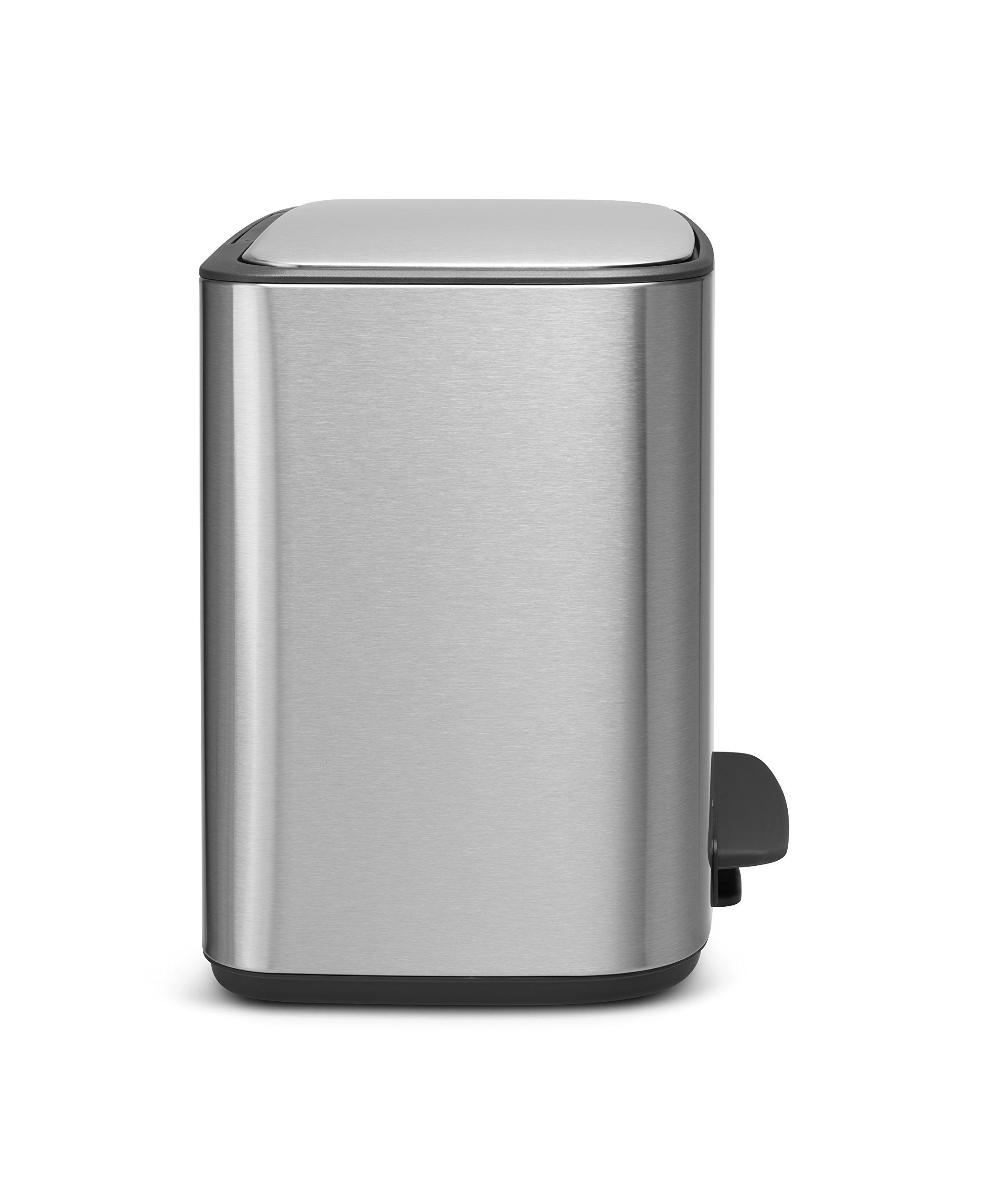 Brabantia Bo Step-On Pedal Trash Can - 3 & 6 Gallon Dual Compartment Waste & Recycling Bin with Removable Inner Buckets (Matt Steel) - Perfect for Kitchen, Office & Bathroom Organization
