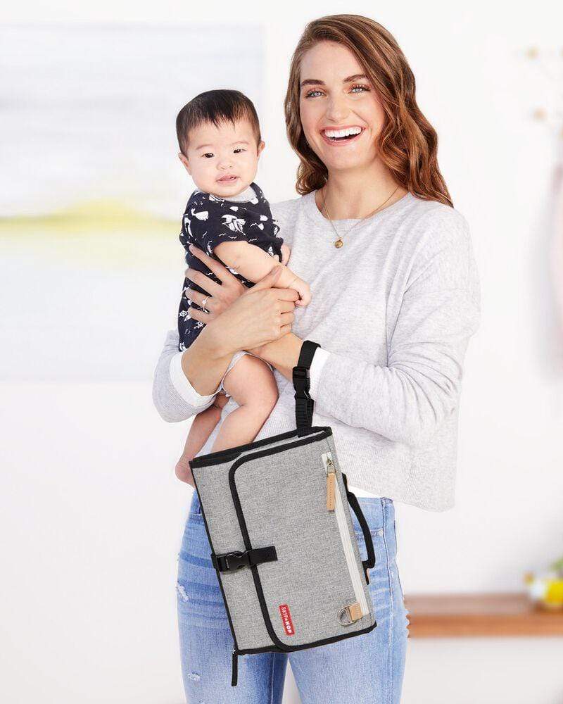 Skip Hop Pronto Portable Baby Changing Station - Compact, Waterproof & Travel-Friendly Diaper Changing Pad for On-the-Go Parents - Perfect for Nursery, Travel, Park & Public Restrooms