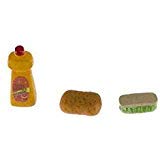 Classic Dollhouse Miniature Soap Sponge and Scrub Brush Set - 1:12 Scale Miniature Bathroom Accessories for Dollhouse, DIY Crafts, and Model Scenes