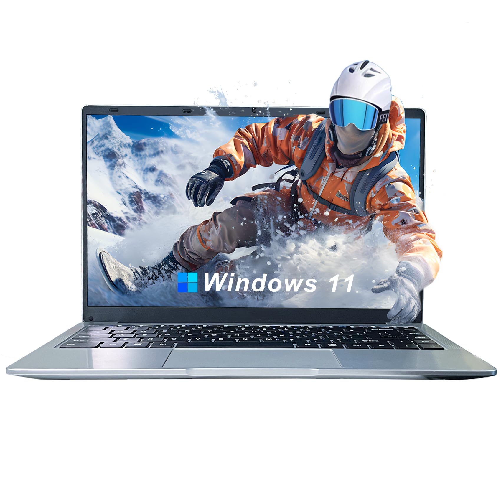14.1 Inch Windows 11 Laptop - Quad Core Processor, 6GB DDR4 RAM, 256GB SSD, 2.4/5G WiFi, BT4.0, HDMI & USB 3.0 | Long Battery Life for Work, Study & Entertainment