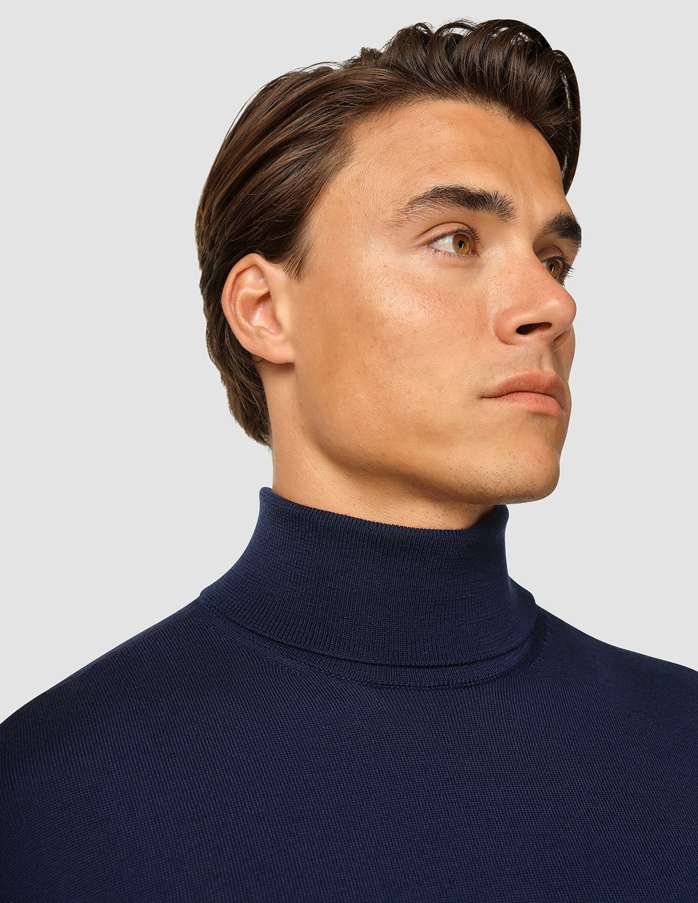 Premium Merino Wool Turtleneck Sweater for Women - Soft & Warm Navy Blue Pullover - Perfect for Winter, Office & Casual Wear