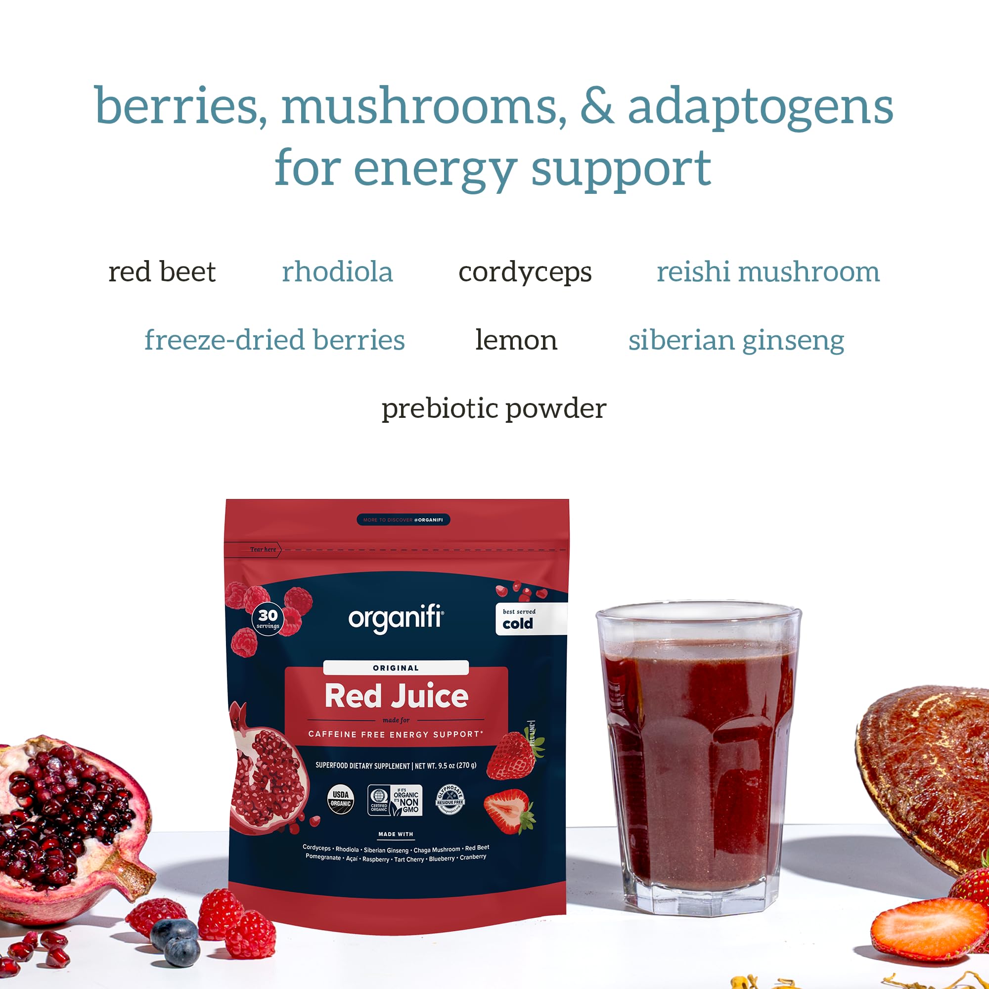 Organifi Green Juice & Red Juice Bundle - 30 Day Supply | Organic Superfood Powder with Antioxidants for Energy Boost & Stress Relief | Non-GMO, Gluten-Free, Soy-Free | Perfect for Morning Routines & Post-Workout Recovery