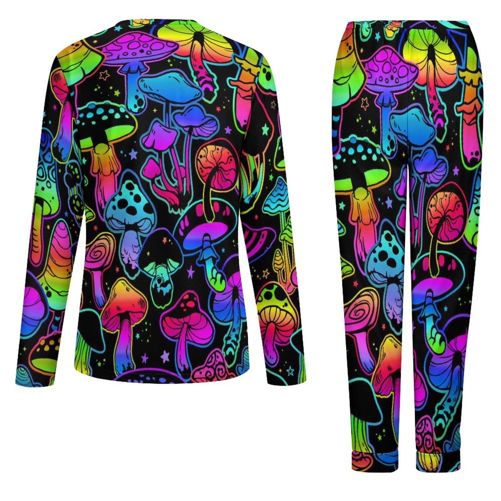 2 Piece Women's Pajama Set - Soft Long Sleeve Sleepwear with Pockets, Comfy Crew Neck Lounge Pants for Sleeping, Relaxing at Home & Cozy Nights