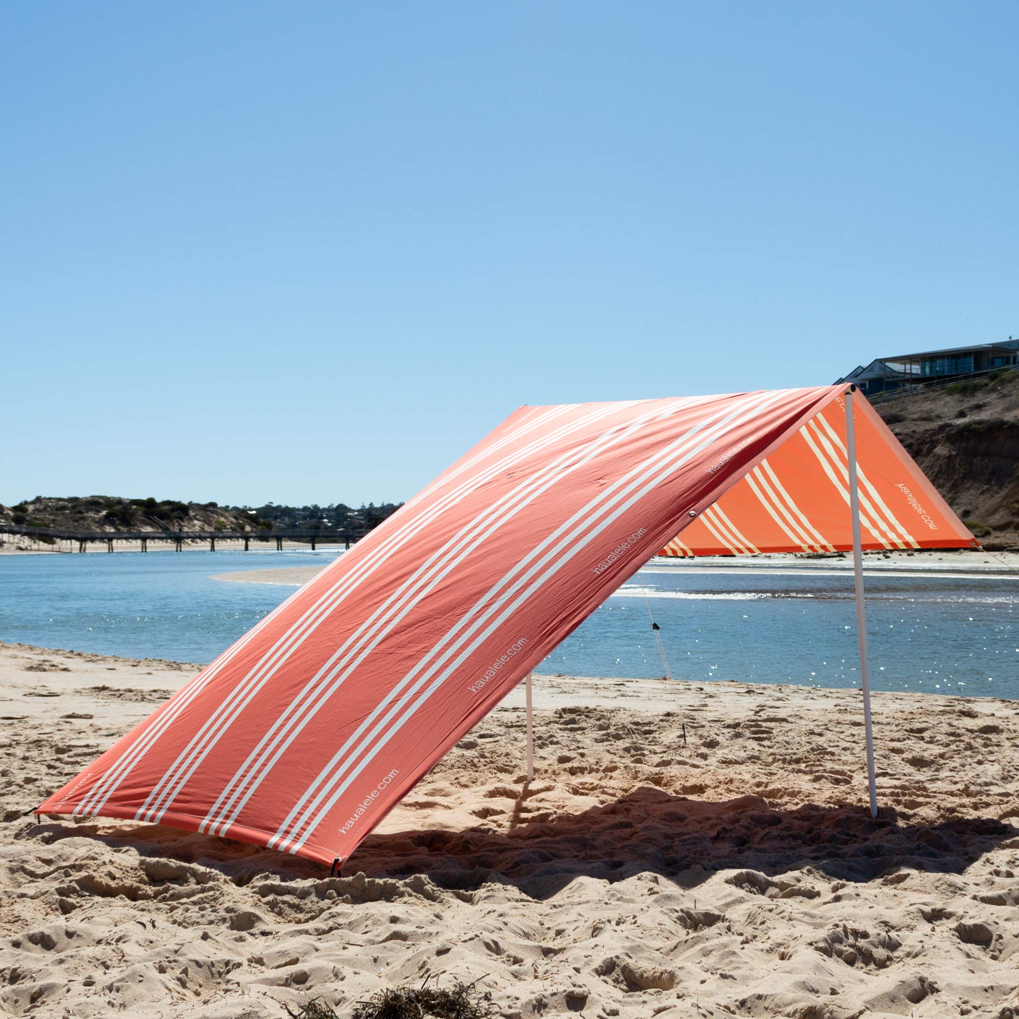 Hau'alele UPF50+ Premium Beach Tent - Portable Sun Shelter for Family, Durable A-Frame Canopy with Easy Setup & Wind Resistance | Includes Stakes & Carry Bag | Perfect for Beach, Camping, Picnics & Outdoor Adventures