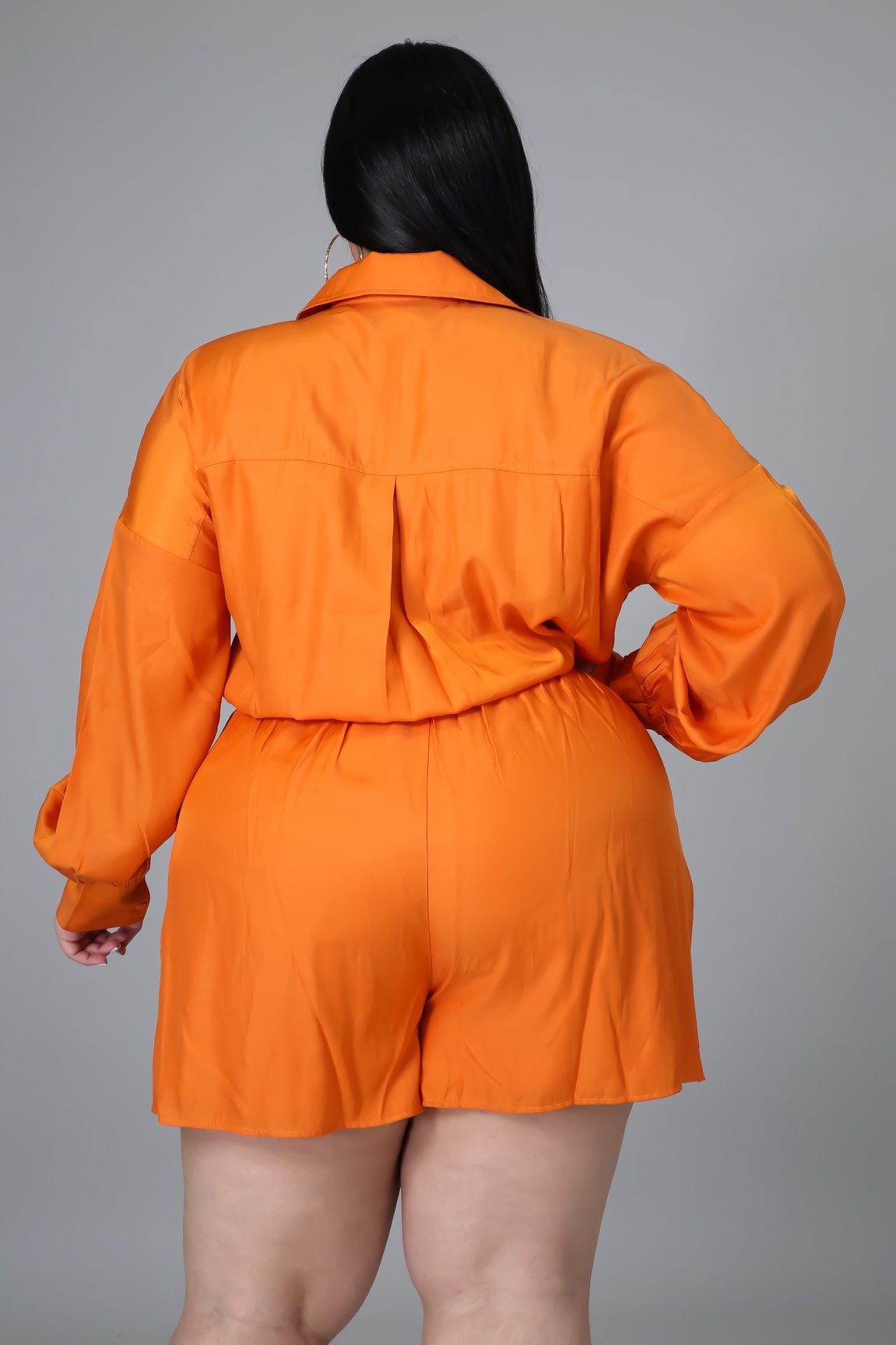 Natalya Plus Size Jumpsuit for Women - Orange Curve - Stylish & Comfortable One Piece Outfit for Casual Wear, Party & Date Night