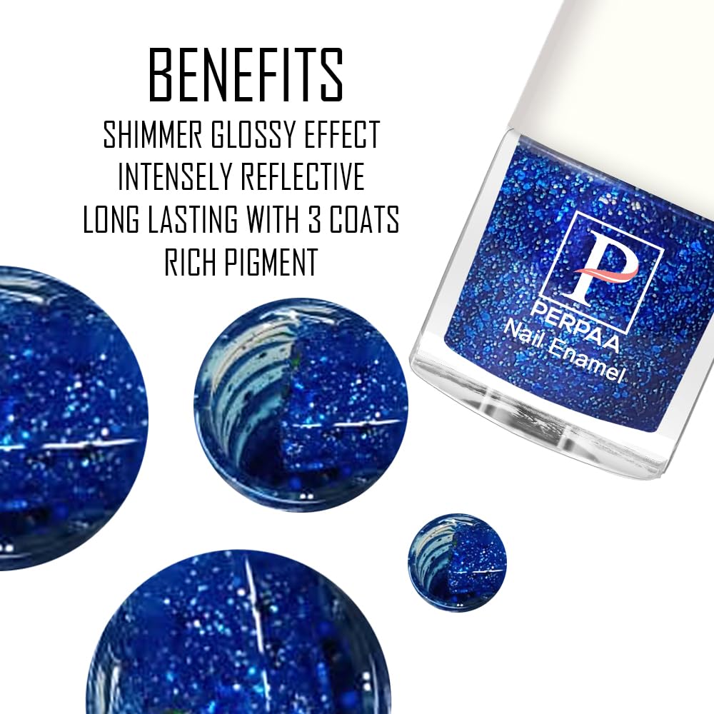 PERPAA Glitter Nail Polish Set - UV LED Gel Polish for Nail Art, 5ml Each (Turquoise, Lavender, Baby Pink) - Long Lasting & Easy to Apply, Perfect DIY Manicure Gift for Women & Girls - Home Spa, Parties, Weddings & Special Occasions