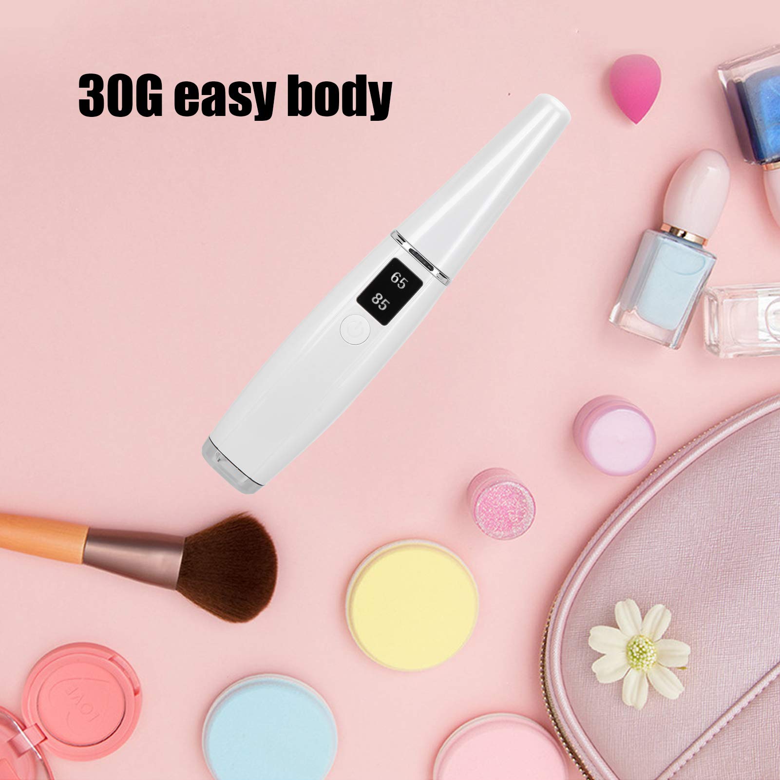 EXCLUZO Mini Electric Heated Eyelash Curler - Portable USB Rechargeable Lash Curling Tool for Home & Travel (White) - Perfect for Daily Makeup & Professional Salon Use