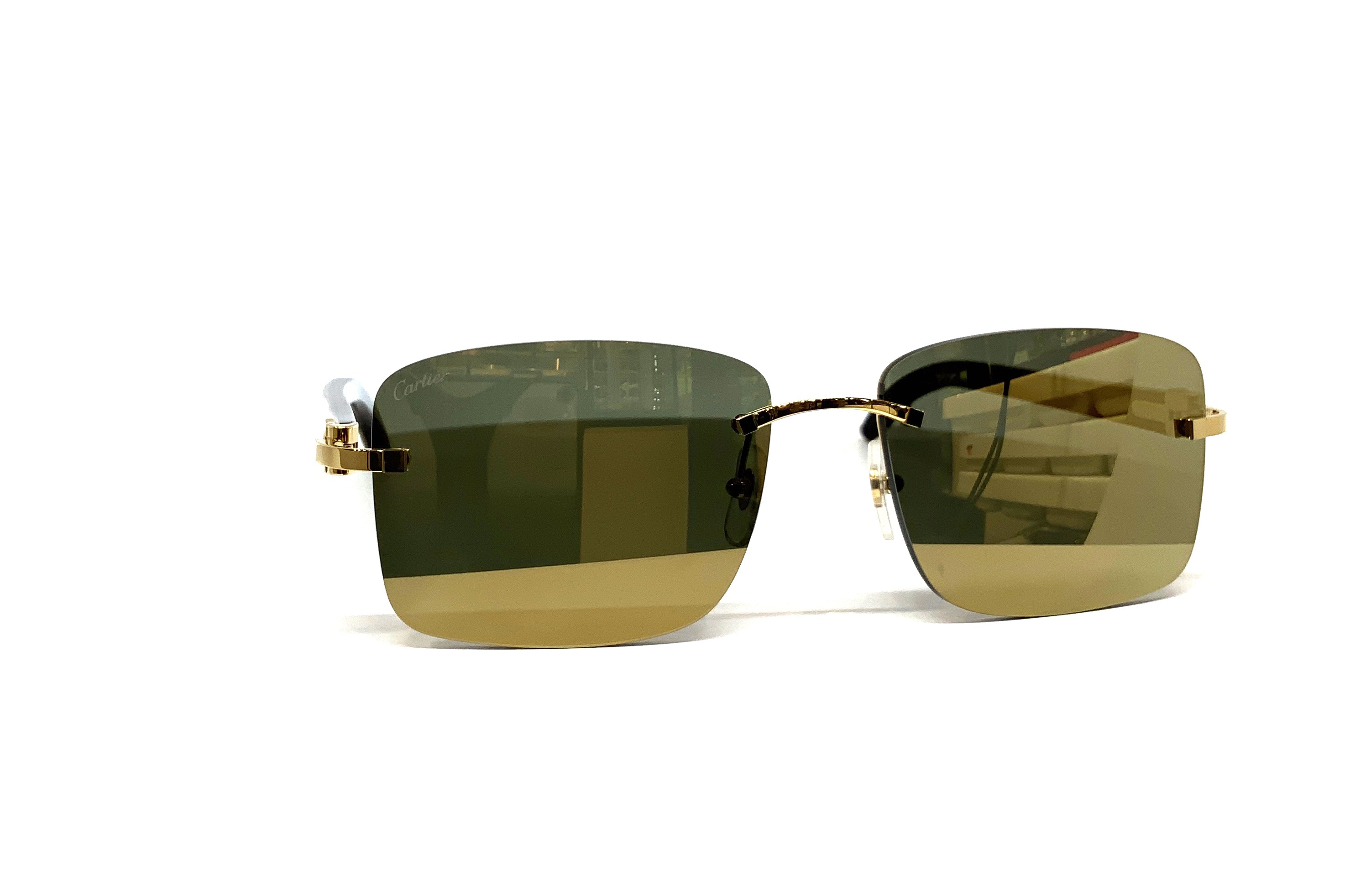 Cartier C Décor CT0030RS Buffalo Horn Sunglasses - Luxury Designer Shades for Men & Women - Perfect for Outdoor, Travel & Fashion Accessories