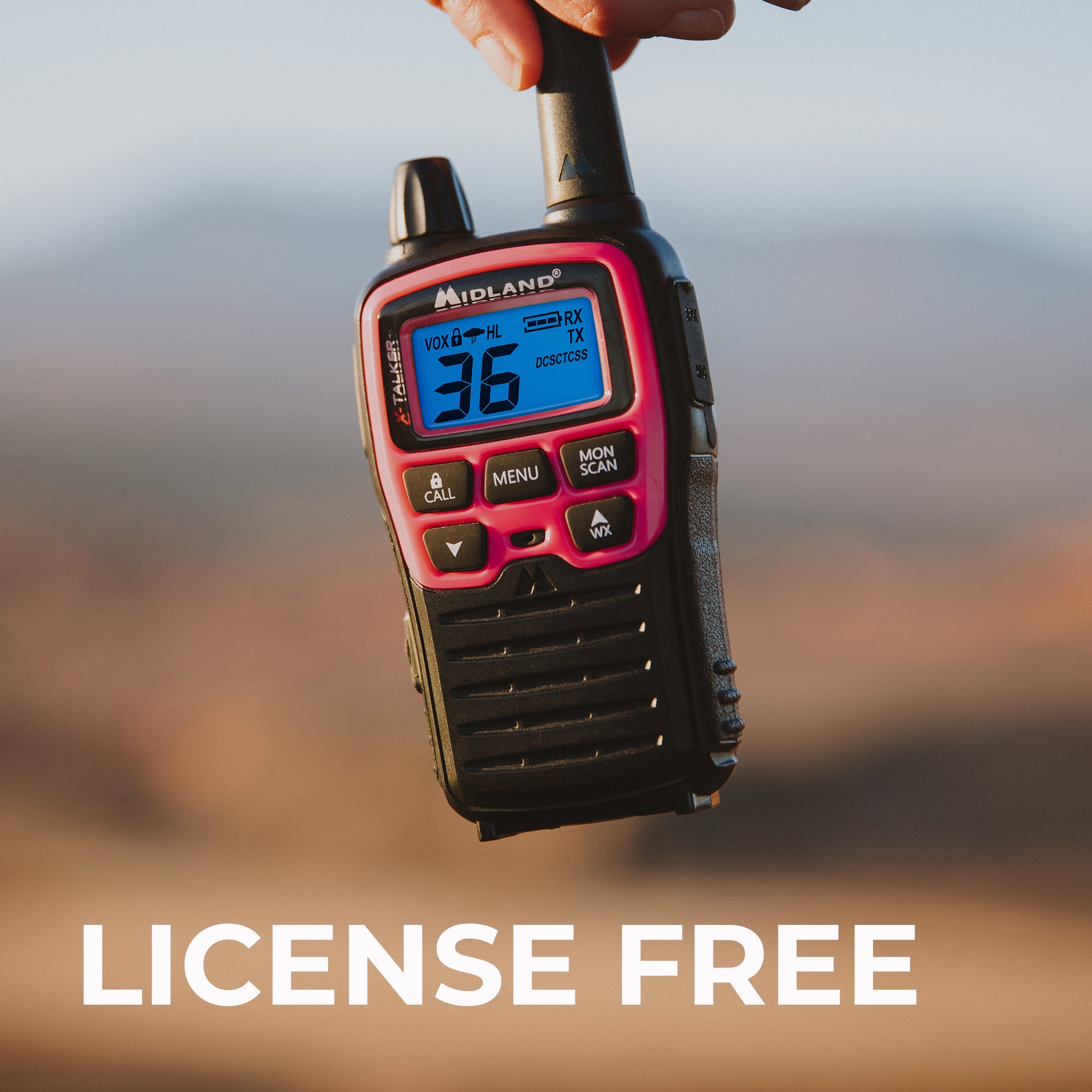 T71 X TALKER® FRS Walkie Talkie 2 Pack - Pink Walkie Talkies for Kids & Adults, Long Range Communication for Outdoor Adventures, Camping, Hiking & Events (T71PNK)