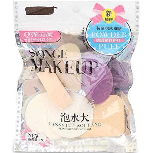 TYAGIRL Makeup Sponge Beauty Blender Puff Set of 6 - Soft Latex-Free Cosmetic Blending Sponge for Foundation, Concealer & Powder (Colors May Vary) - Perfect for Professional Makeup Artists & Everyday Beauty Routine