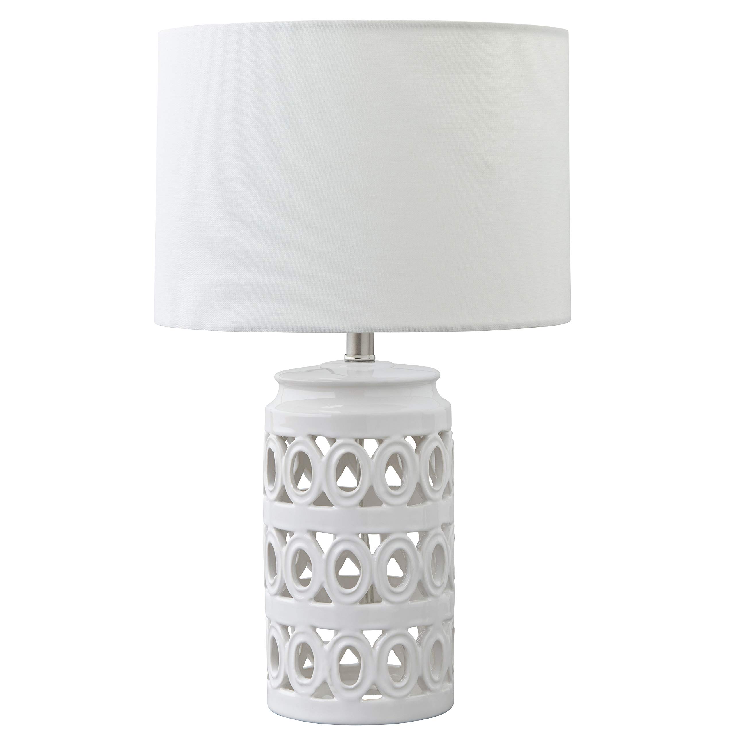 Stone & Beam Ceramic Geometric Cut-Out LED Desk Lamp - 18.3