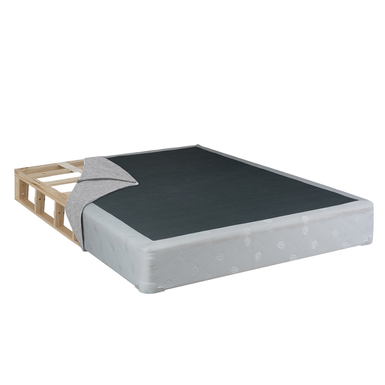 Spinal Solution 4-Inch Queen Size Assembled Box Spring for Mattress - Sensation Collection | Premium Bed Foundation Support for Back Pain Relief | Perfect for Bedroom, Guest Room & Dormitory