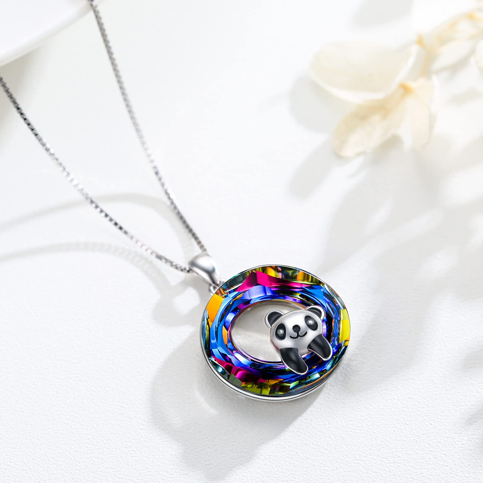 925 Sterling Silver Panda Crystal Pendant Necklace for Women - Elegant Jewelry Gift for Birthday, Anniversary & Special Occasions | Perfect for Daughter, Wife, Girlfriend & Loved Ones | Great for Everyday Wear, Parties & Formal Events
