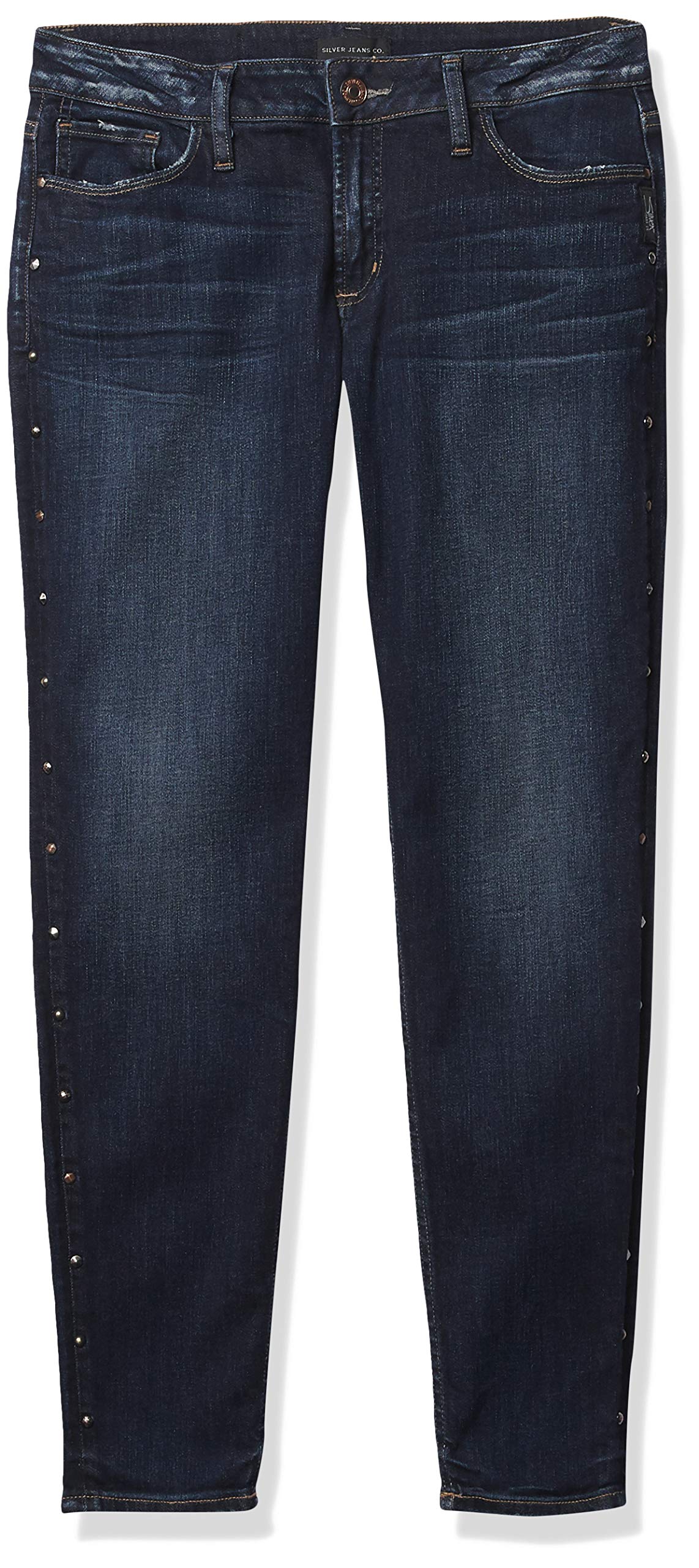 Silver Jeans Co. Women's Suki Mid Rise Skinny Jeans - Classic Stretch Denim Pants for Everyday Wear | Casual, Office & Date Night Outfits