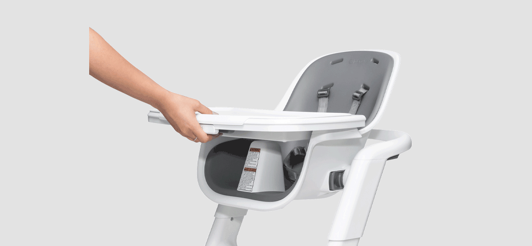 4moms Connect High Chair - Adjustable Baby Feeding Chair with Easy Clean Tray & Reclining Seat for Infants & Toddlers - Perfect for Dining, Snacking & Playtime at Home