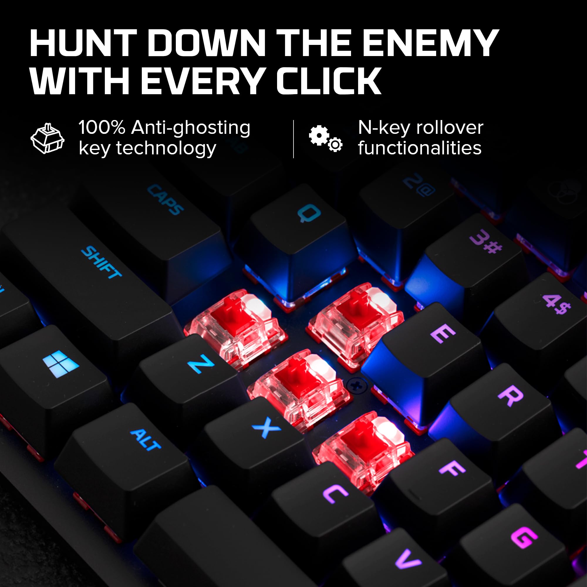 HyperX Alloy Origins Core PBT Mechanical Gaming Keyboard - RGB, Compact & Durable for Esports & Office