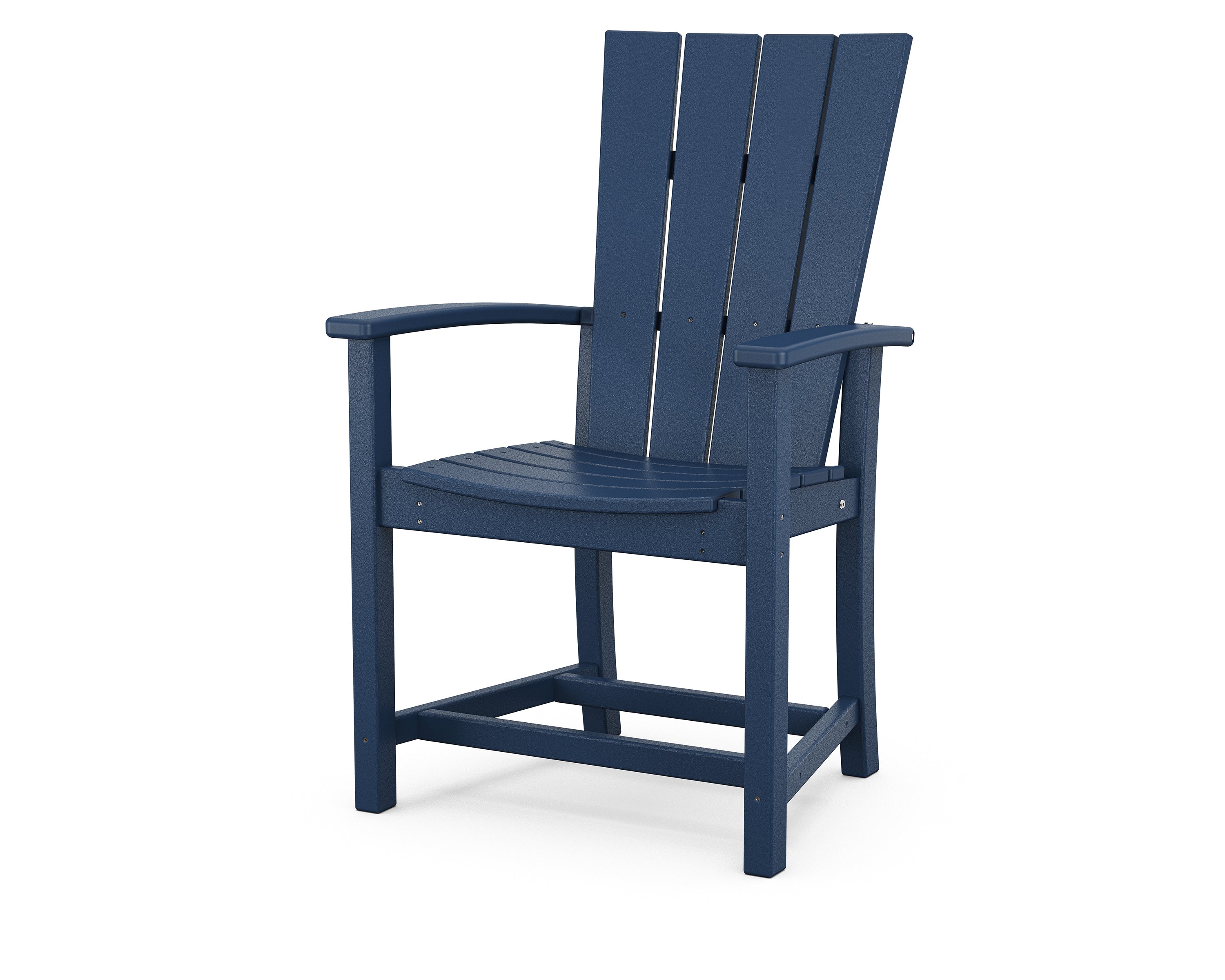 POLYWOOD Quattro Adirondack Dining Chair - Outdoor Patio Furniture, All-Weather Resin, Comfortable Seating for Garden, Poolside & Backyard (Set of 2, White)