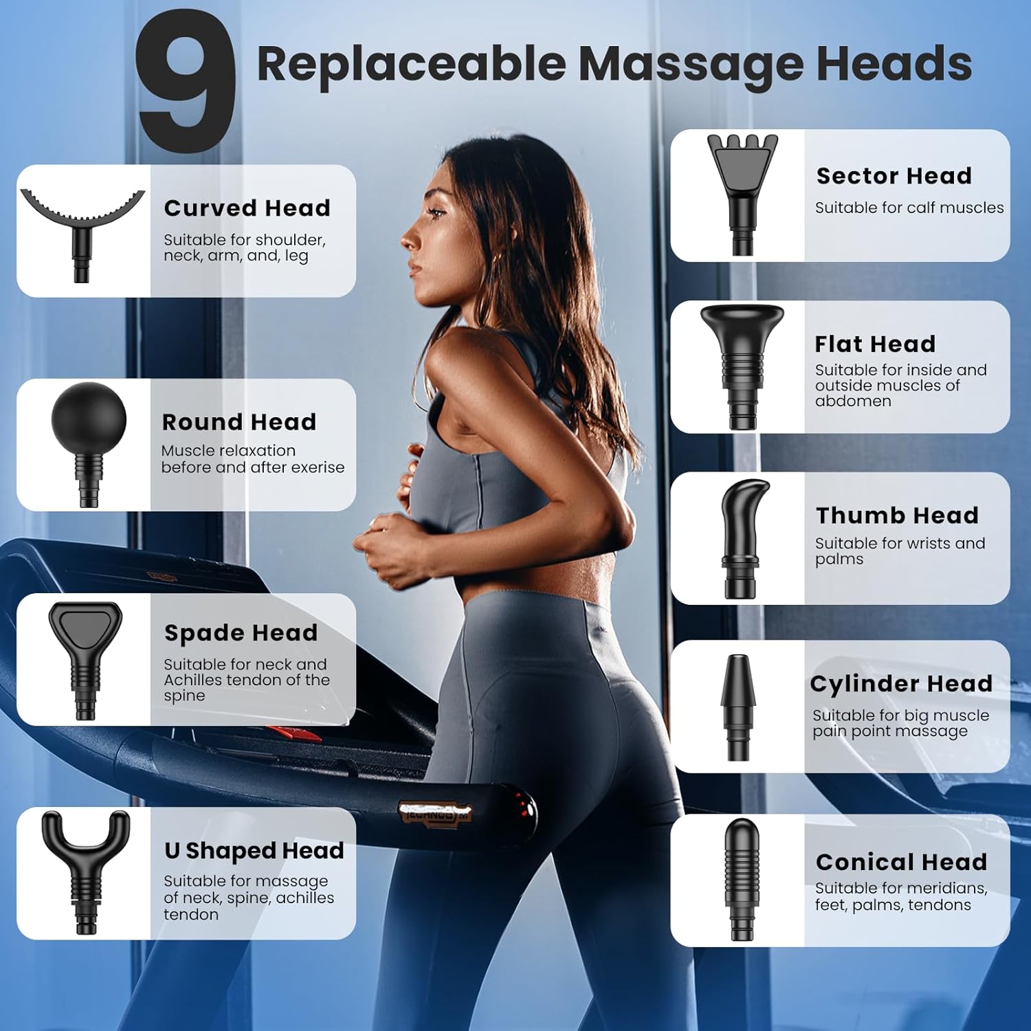 Deep Tissue Massage Gun for Pain Relief - Percussion Muscle Massager for Athletes & Recovery, Handheld Electric Massage Gun with 30 Speed Levels & 9 Attachments - Perfect for Post-Workout, Back Pain, and Muscle Relaxation at Home or Gym