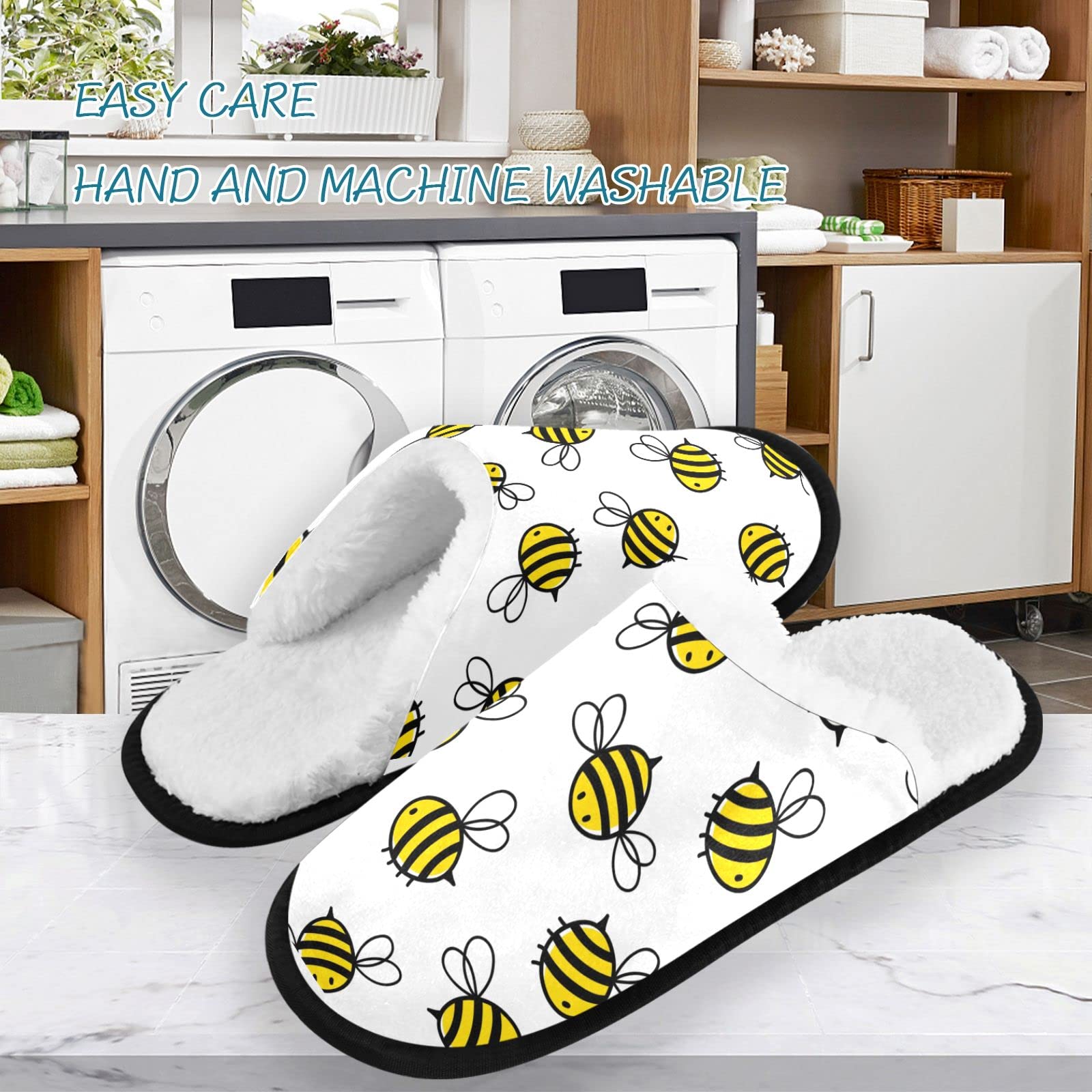 Visesunny Memory Foam Slippers for Women & Men - Winter Warm Cozy Indoor Outdoor House Shoes with Cotton Lining - Perfect for Home, Bedroom, Lounge & Backyard Use