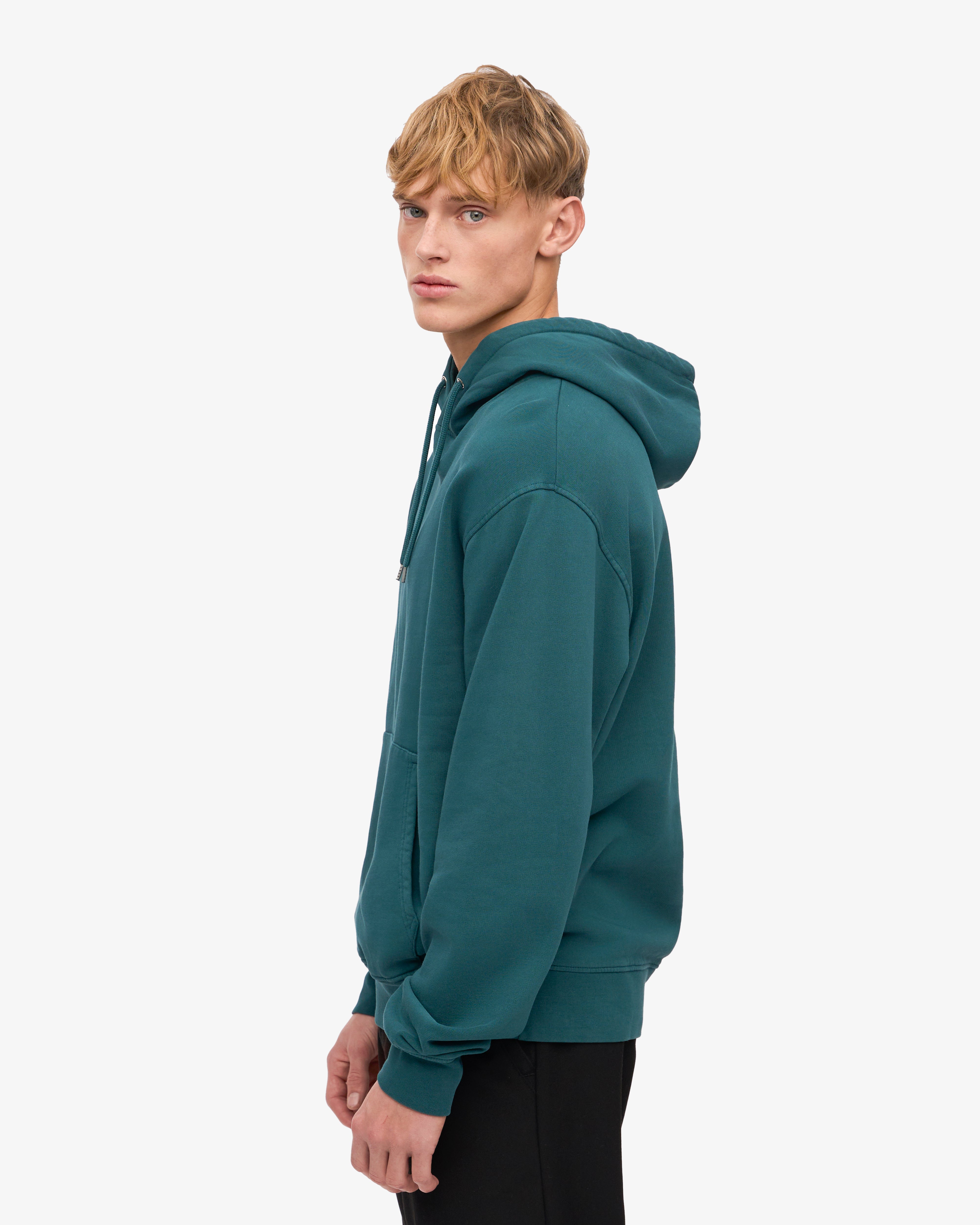 Classic Organic Hooded Sweatshirt for Men & Women | Eco-Friendly Cotton | Ocean Green Color | Perfect for Casual Wear & Outdoor Activities