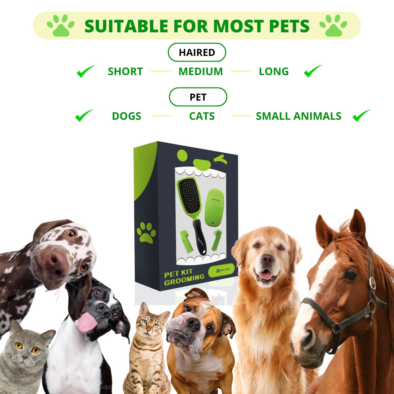 Double-Sided Pet Brush for Dogs & Cats - Detangling, Deshedding & Mat Remover with Rubber Massage Brush for Grooming, Bathing & Skin Care | Perfect for Home Grooming, Shedding Control & Relaxing Pet Massage