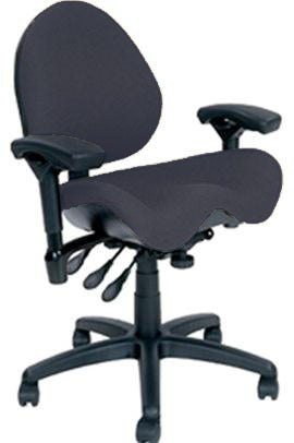 ErgoGenesis Mid Back Office Chair J752 B6 Staccato Grade 1 - Adjustable Lumbar Support for Home & Office Workspace, Perfect for Long Hours Sitting at Desk or Computer Workstation