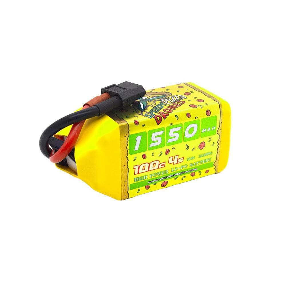 CNHL SpeedyPizza 14.8V 4S 1550mAh 100C LiPo Battery with XT60 Connector for RC Cars, Drones, and High-Performance Hobby Models - Fast Charging & Long Lasting Power Supply