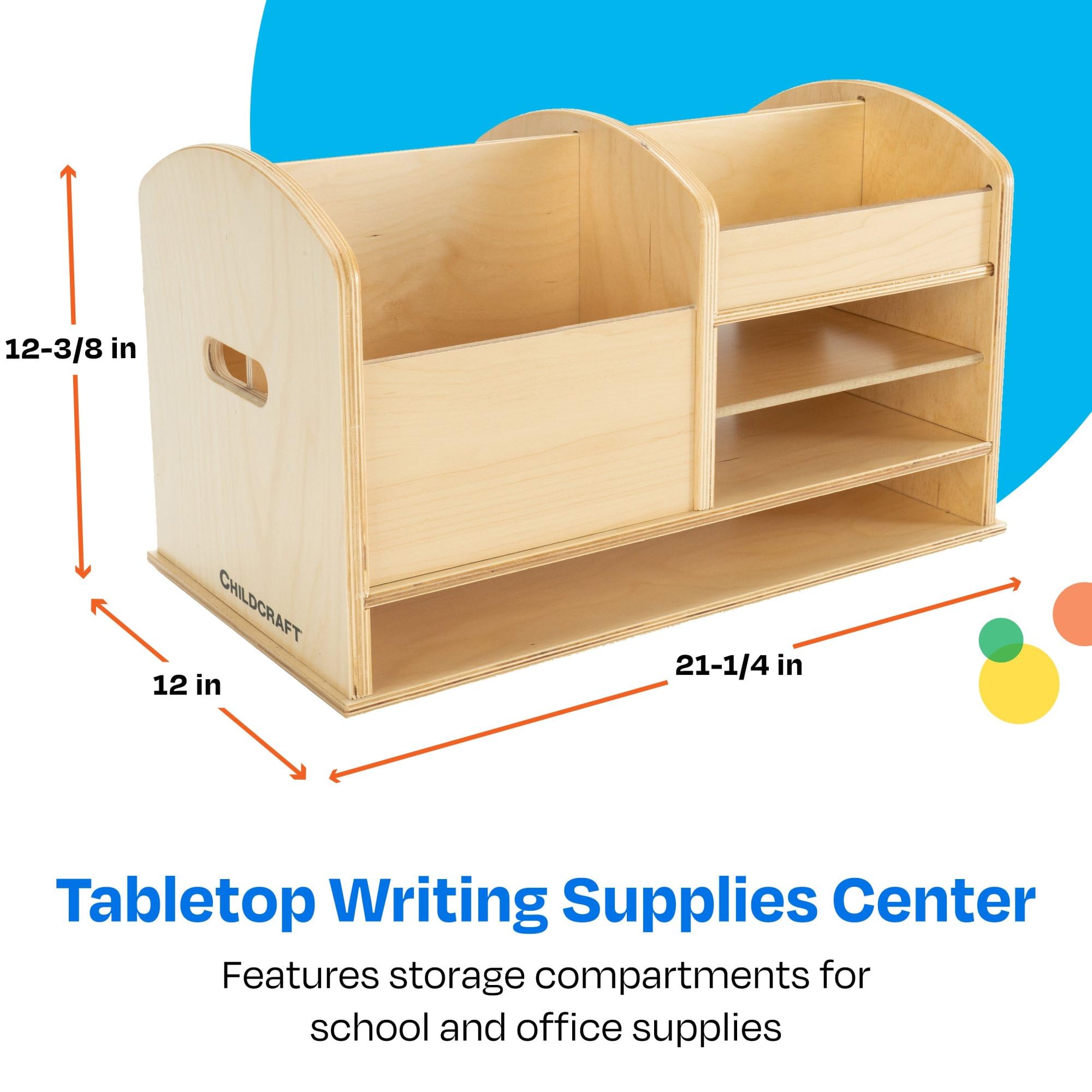 Childcraft Kids Writing Center with Storage - 21.25