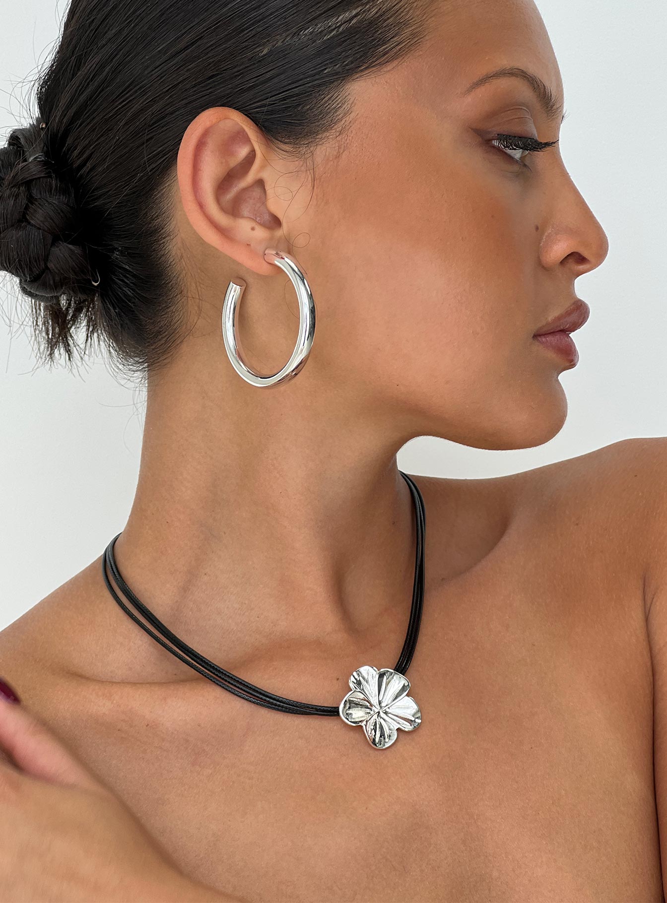 Big Smiles Necklace for Women - Black & Silver Pendant Jewelry Gift for Her - Perfect for Valentine's Day, Anniversary & Birthday Celebrations