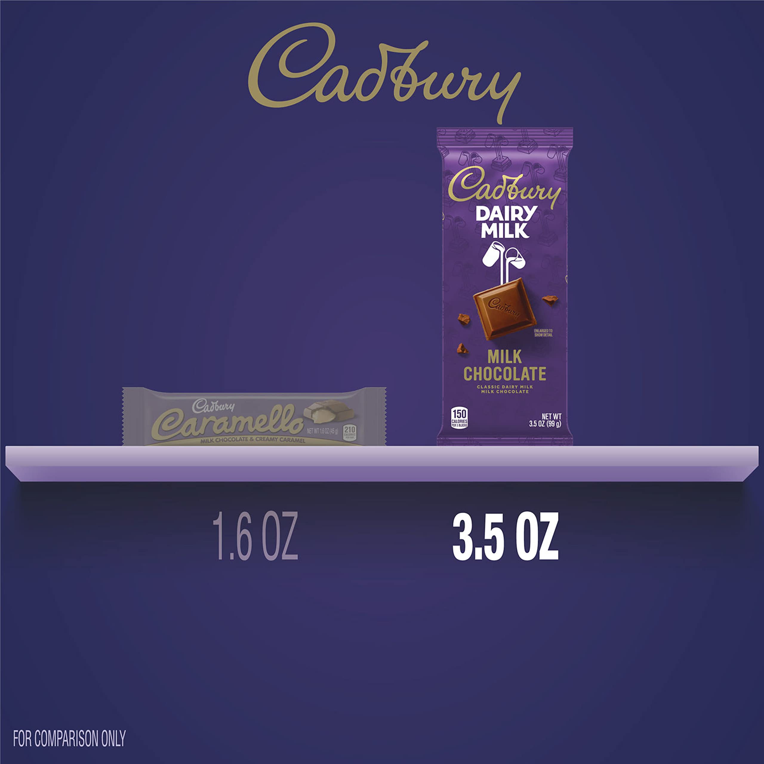 Cadbury Dairy Milk Chocolate Bar - 3.5 oz (100g) Creamy Milk Chocolate Candy for Gifts, Snacking & Baking | Perfect for Halloween, Christmas & Party Favors