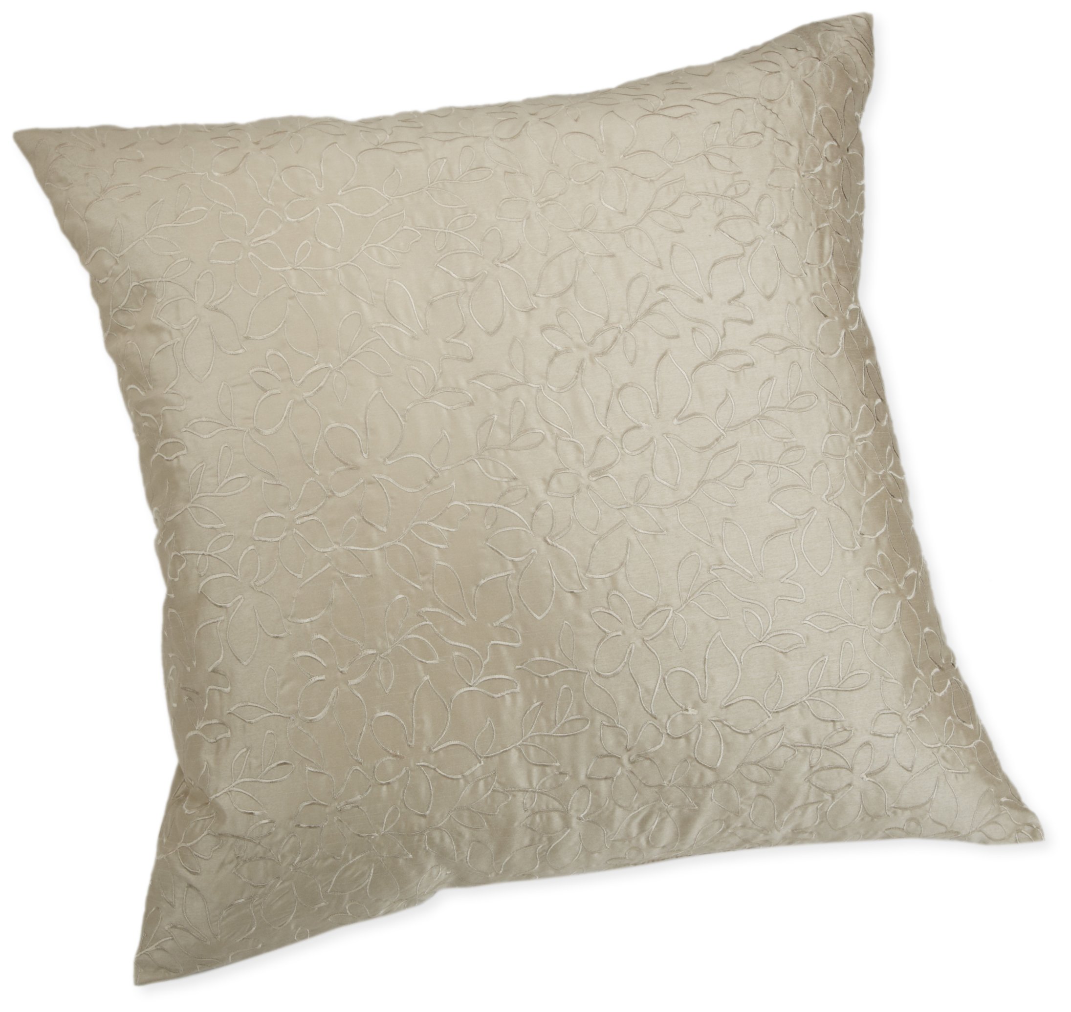 Calvin Klein Home Champagne Eden Euro Sham Pillowcase - Luxury 100% Cotton Bedding for Modern Bedrooms | Perfect for Master Suites, Guest Rooms & Hotel Decor