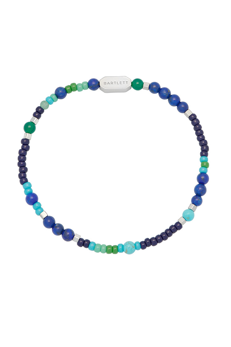 Stylish Men's Mixed Bead Stretch Bracelet - Adjustable Beaded Bracelet for Men - Fashionable Boho Accessory for Casual Wear, Gifts & Everyday Style