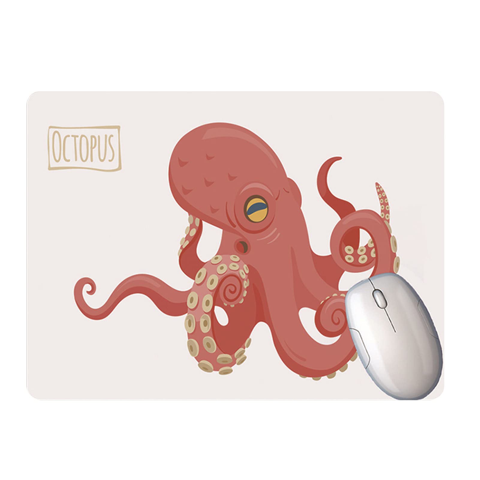 Non-Slip Rubber Mouse Pad with Colorfast Sea Animal EEL Design - Ergonomic Laptop Mouse Cushion (11 Inch) for Office, Gaming & Home Workspace