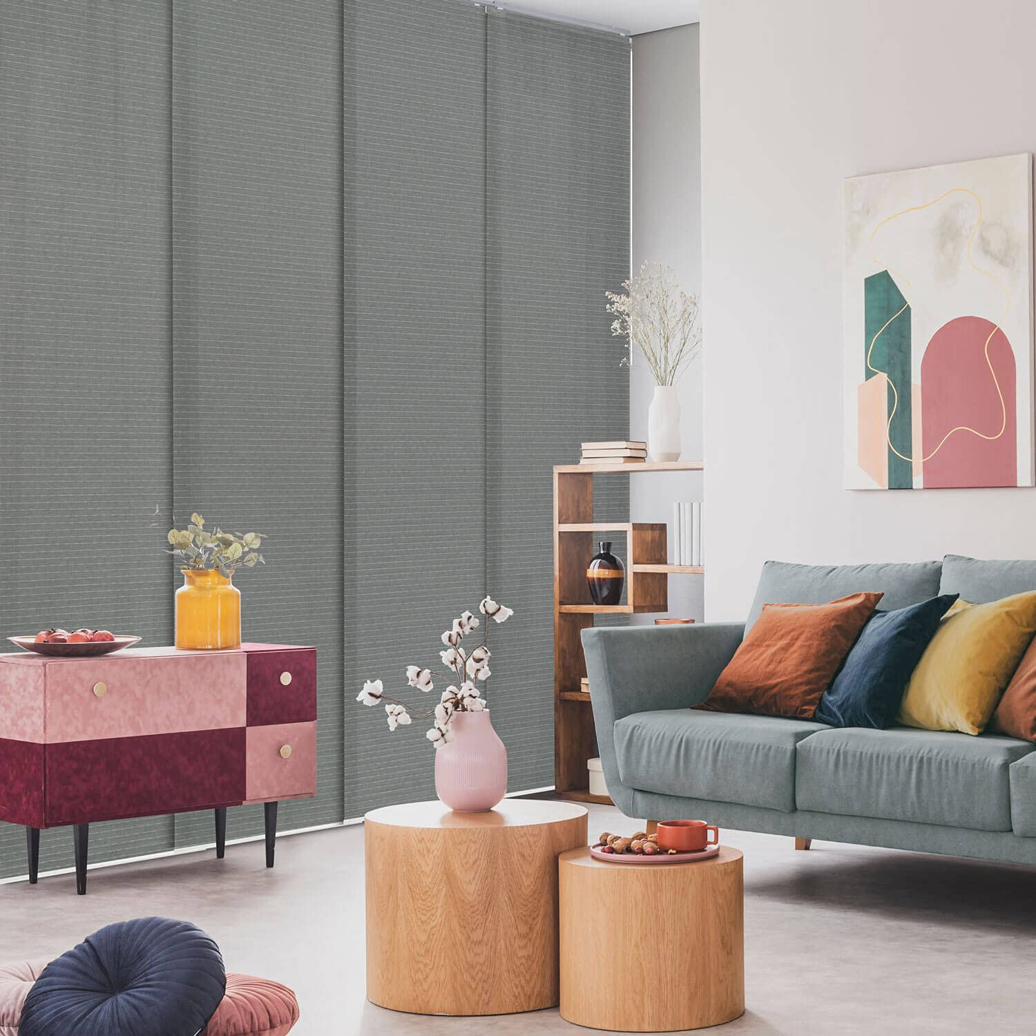 GoDear Adjustable Sliding Vertical Blinds for Glass Doors 45.8