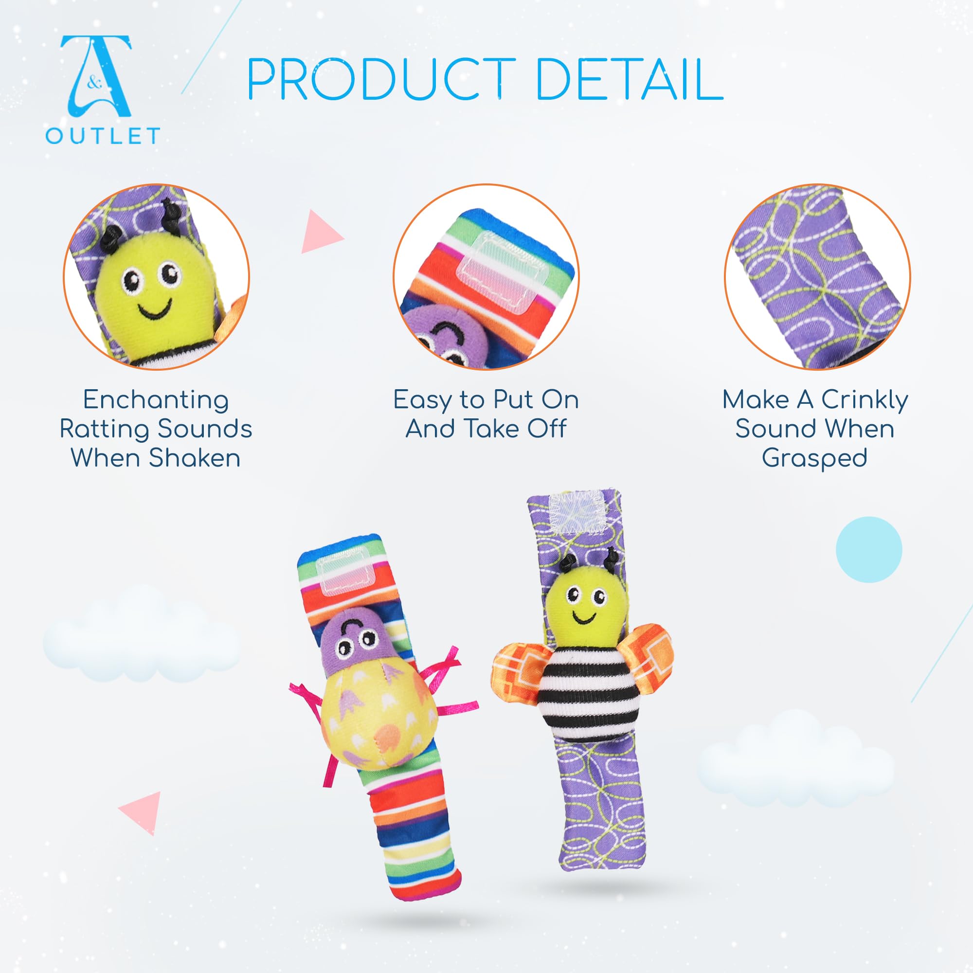 **Baby Sensory Toys for Toddlers 1-3 Years - Soft Socks Toys for Infants 6-12 Months, Developmental Learning Gift for Boys & Girls - 4-Pack (1 Count) - Perfect for Playtime, Teething & Early Education**