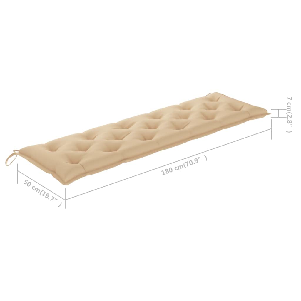 Premium Indoor/Outdoor Bench Cushion - Waterproof Garden Furniture Seat Cushion for Patio, Deck & Terrace - 70.9