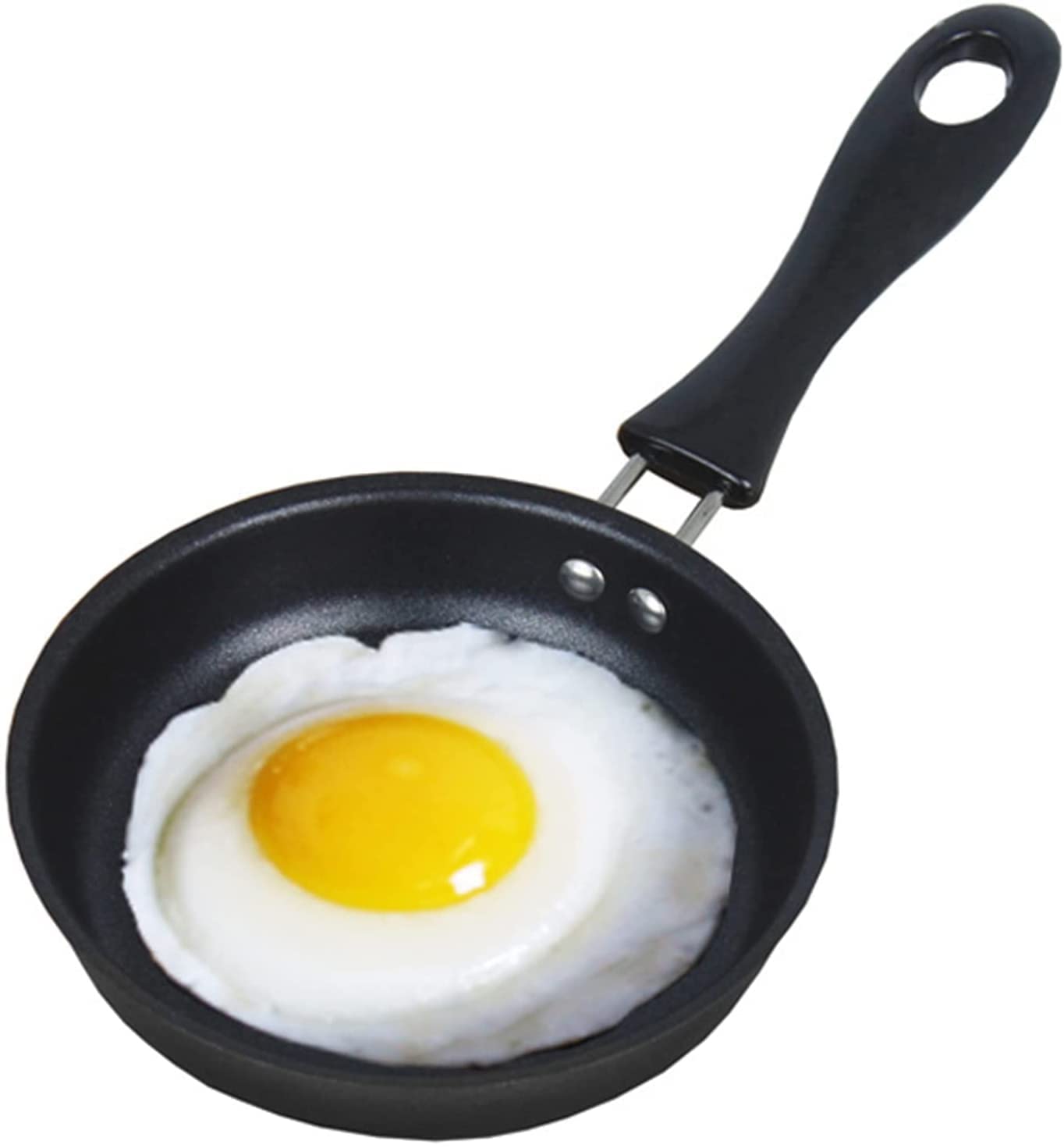 Nonstick Egg Frying Pan - 12cm Small Pancake Pan for Camping & Home Use | Perfect for Fried Eggs, Pancakes & Mini Meals | Durable Round Mini Saucepan for Kitchen, RV & Outdoor Cooking